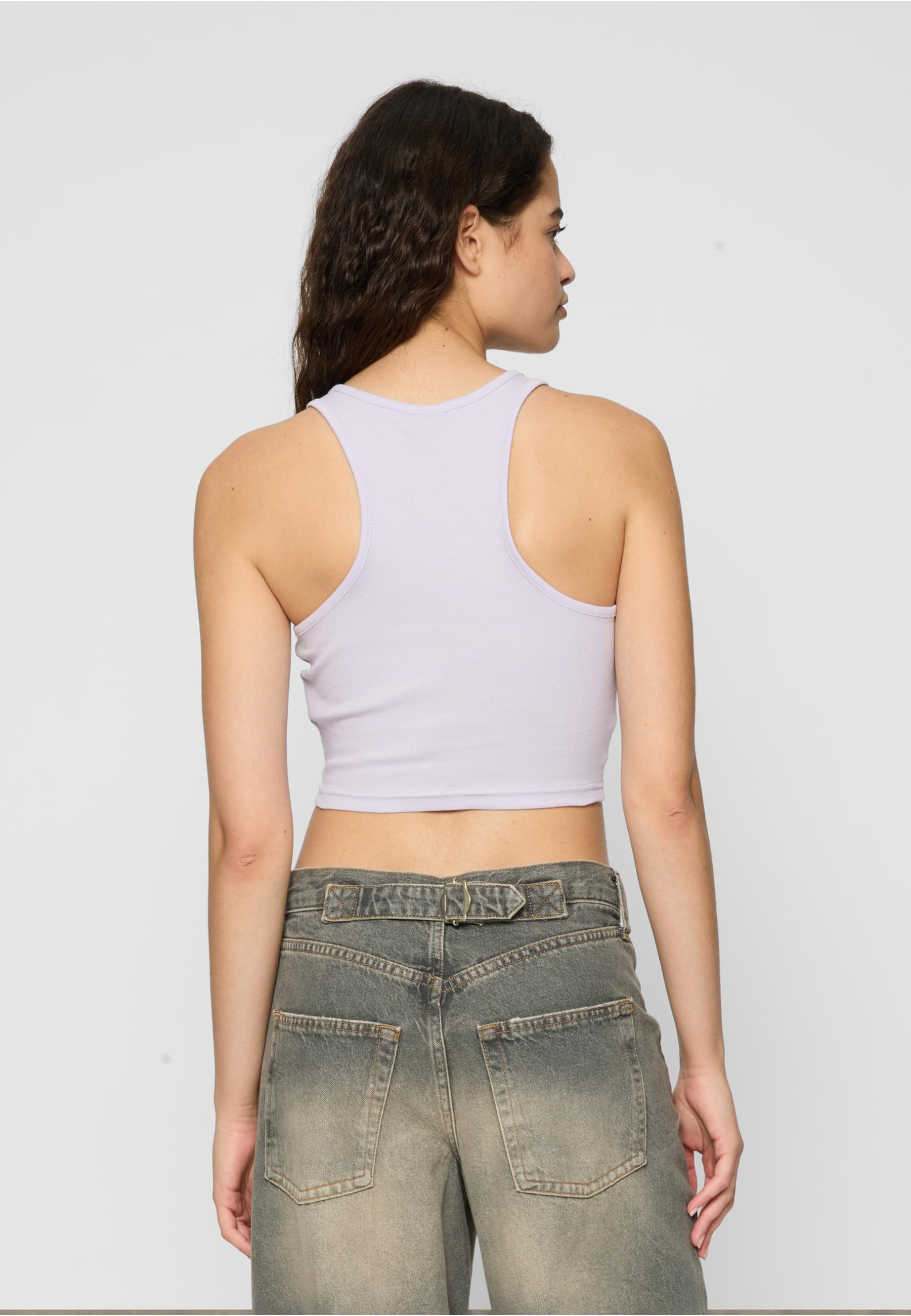 URBAN CLASSICS Muskelshirt »Urban Classics Damen Ladies Cropped Rib Top 2-Pack«