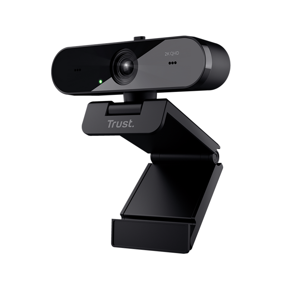 Trust Webcam »TAXON QHD WEBCAM ECO«, QHD, QHD, mit automatischem Fokus, zwei Mikrofonen und Blickschutzfilter