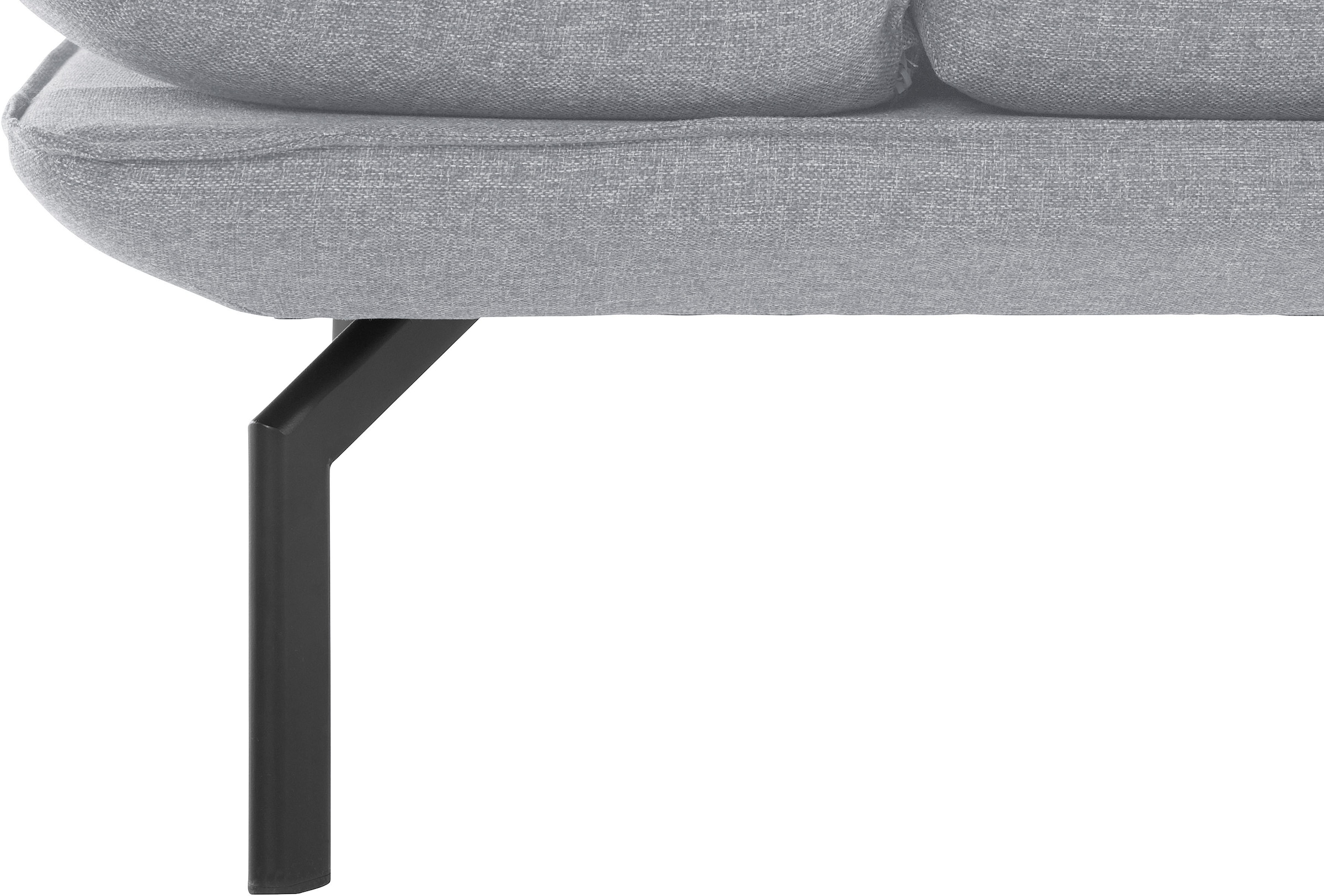 DOMO collection Ecksofa »New York L-Form«, wahlweise mit Arm- und Rückenfunktion, mit Winkelfuß aus Metall