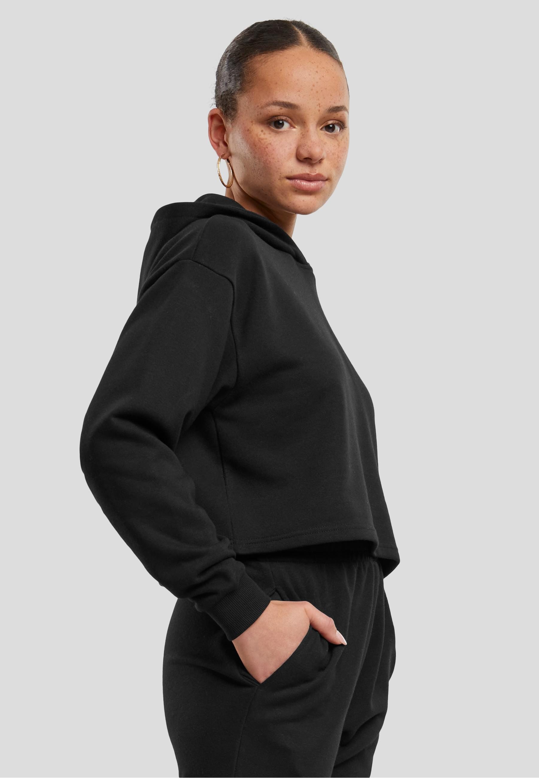 URBAN CLASSICS Kapuzenpullover »Urban Classics Damen Ladies Oversized Cropped Light Terry Hoodie«, (1 tlg.)