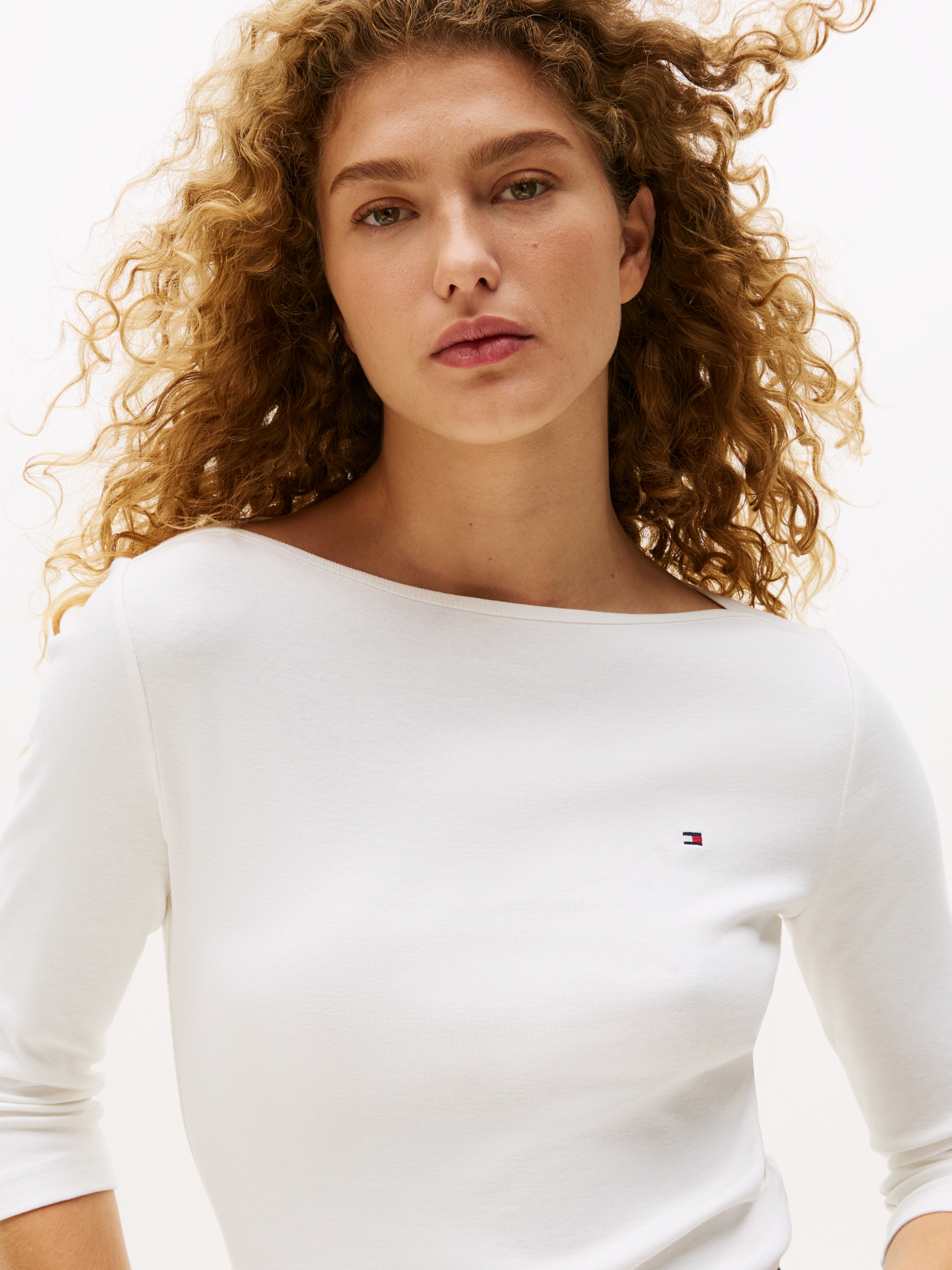 Tommy Hilfiger 3/4-Arm-Shirt »NEW CODY BOAT-NECK« Baumwolle, U-Boot-Ausschnitt, Slim Fit