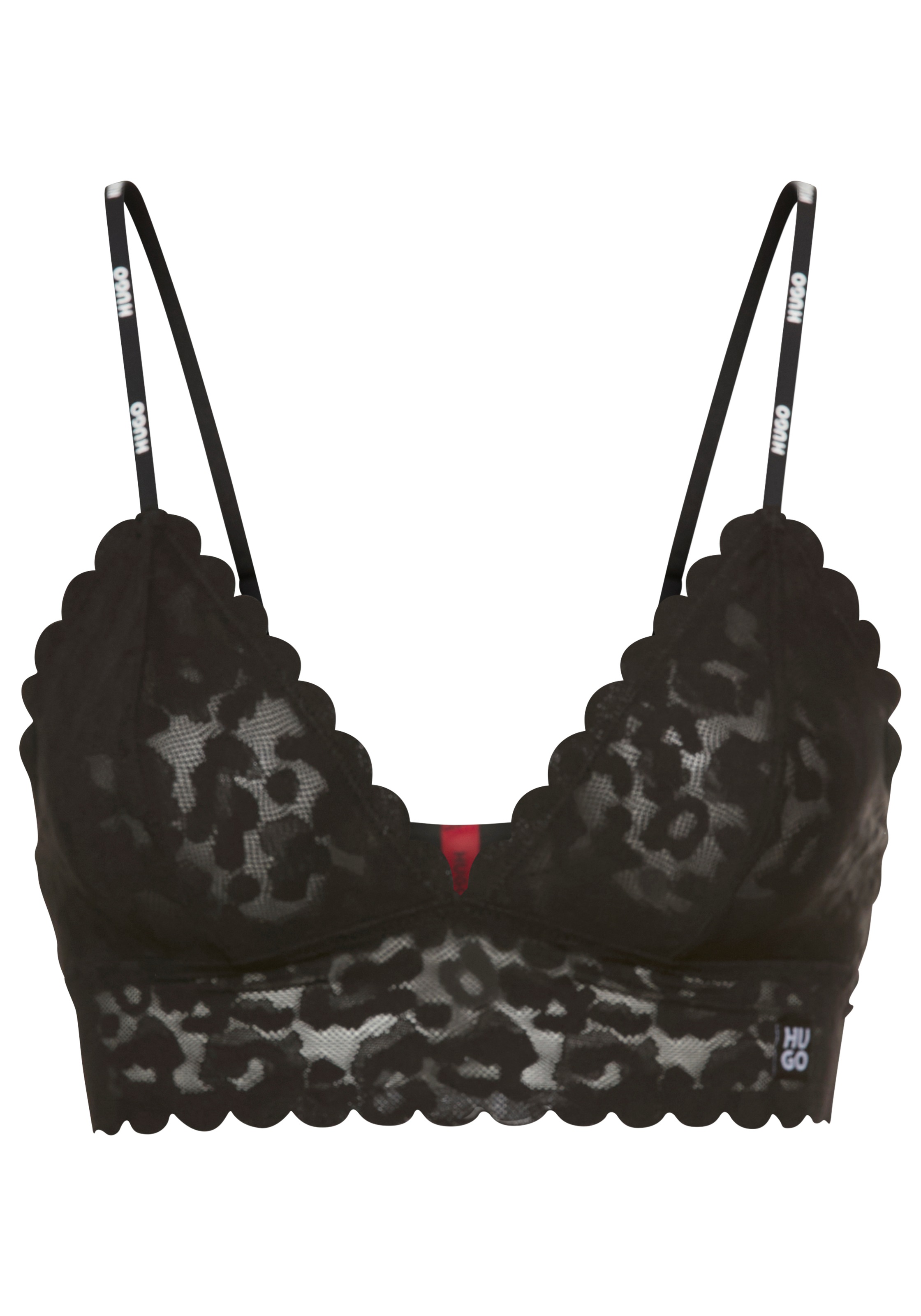 HUGO Underwear Triangel-BH "LEO LACE", ungepolstert, gewellte Kante, ohne V günstig online kaufen