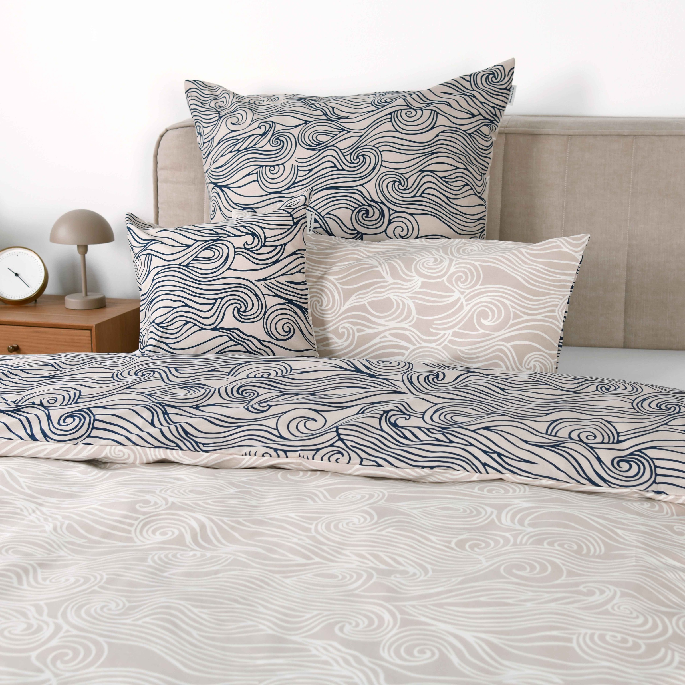 TOM TAILOR HOME Bettwäsche "WAVES" 3 new bedroom, gewebtes Label