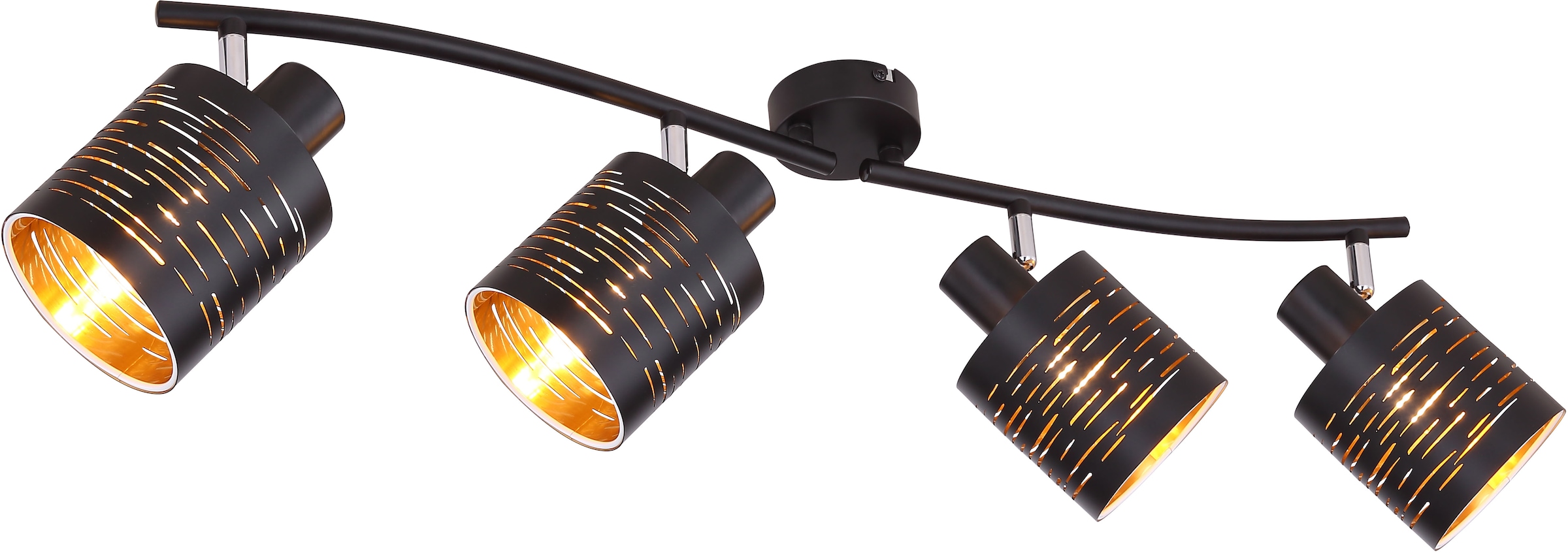 GLOBO LIGHTING Deckenstrahler »TUNNO«, Leuchtmittel E14 | ohne Leuchtmittel, Deckenlampe/Strahler/goldfarben/Wohnzimmer/Flur/ø: 400mm