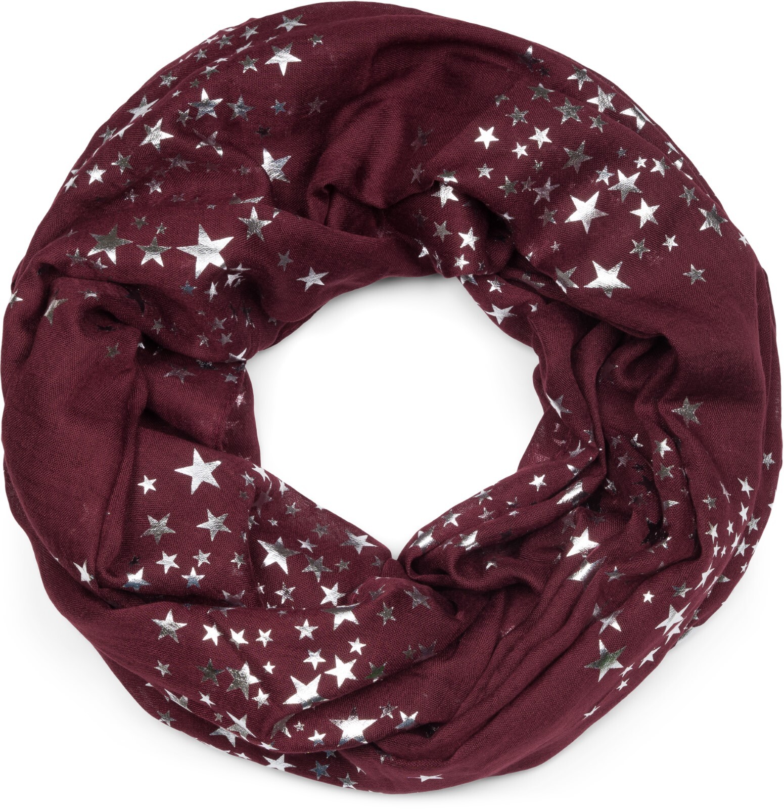 styleBREAKER Loop "Loop Schal mit Metallic Sterne Print" 1 Stk.