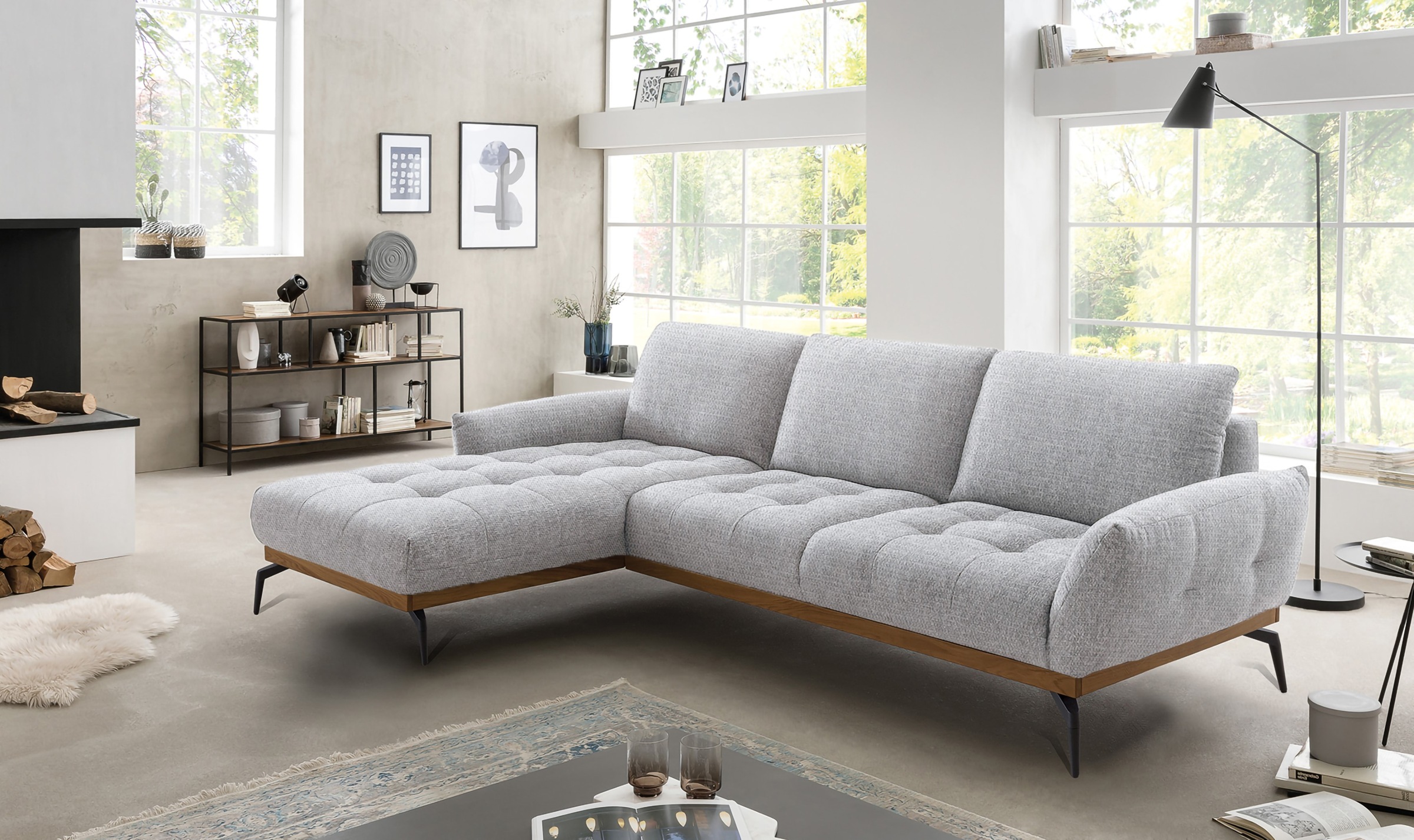 exxpo - sofa fashion Ecksofa "NICEA, erstklassiger Komfort, tolle Details, günstig online kaufen