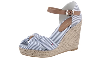 Keilsandalette »BASIC SEERSUCKER HIGH WEDGE«, mit verstellbarer Schnalle