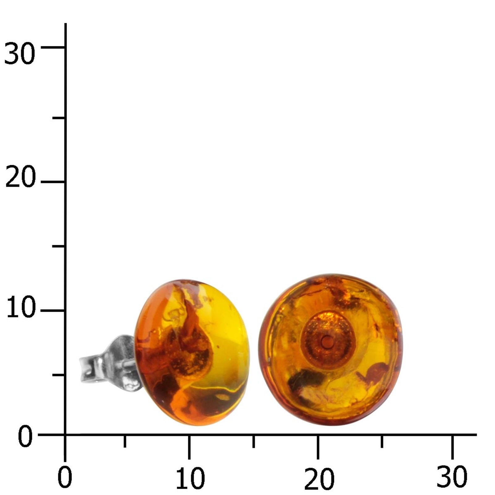 OSTSEE-SCHMUCK Paar Ohrstecker »- Rosalie - Silber 925/000 - Bernstein«