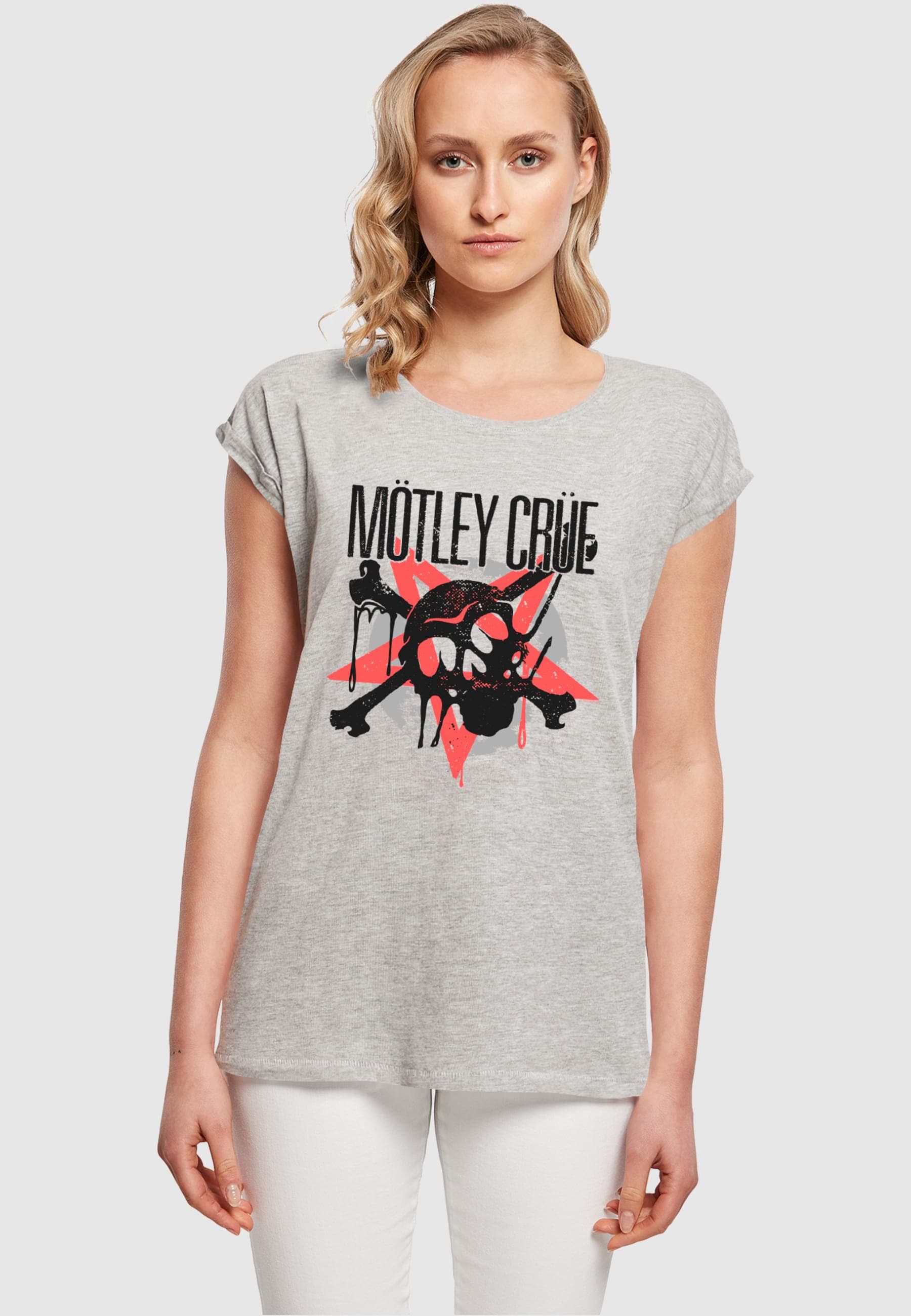 Merchcode T-Shirt »Merchcode Damen Ladies Motley Crue - Montage Skull T-Shirt«, (1 tlg.)