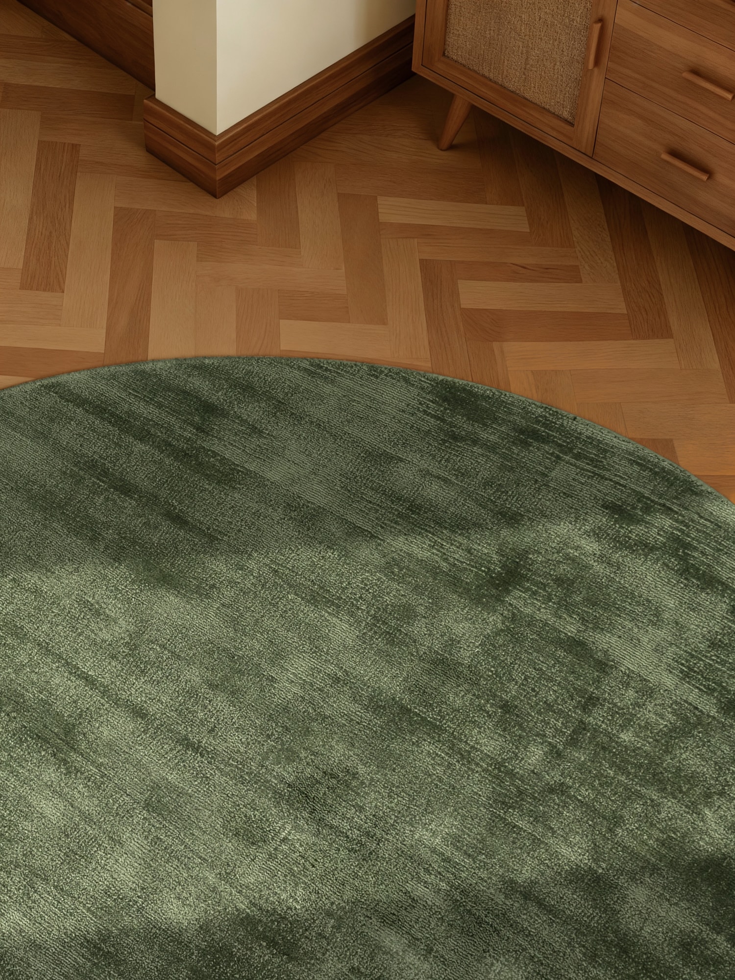 vikosa Teppich »Jane« rund 10 mm Höhe Dezenter Glanz, Weich, Seidenoptik, Viskose, Wohnzimmer, Schlafzimmer