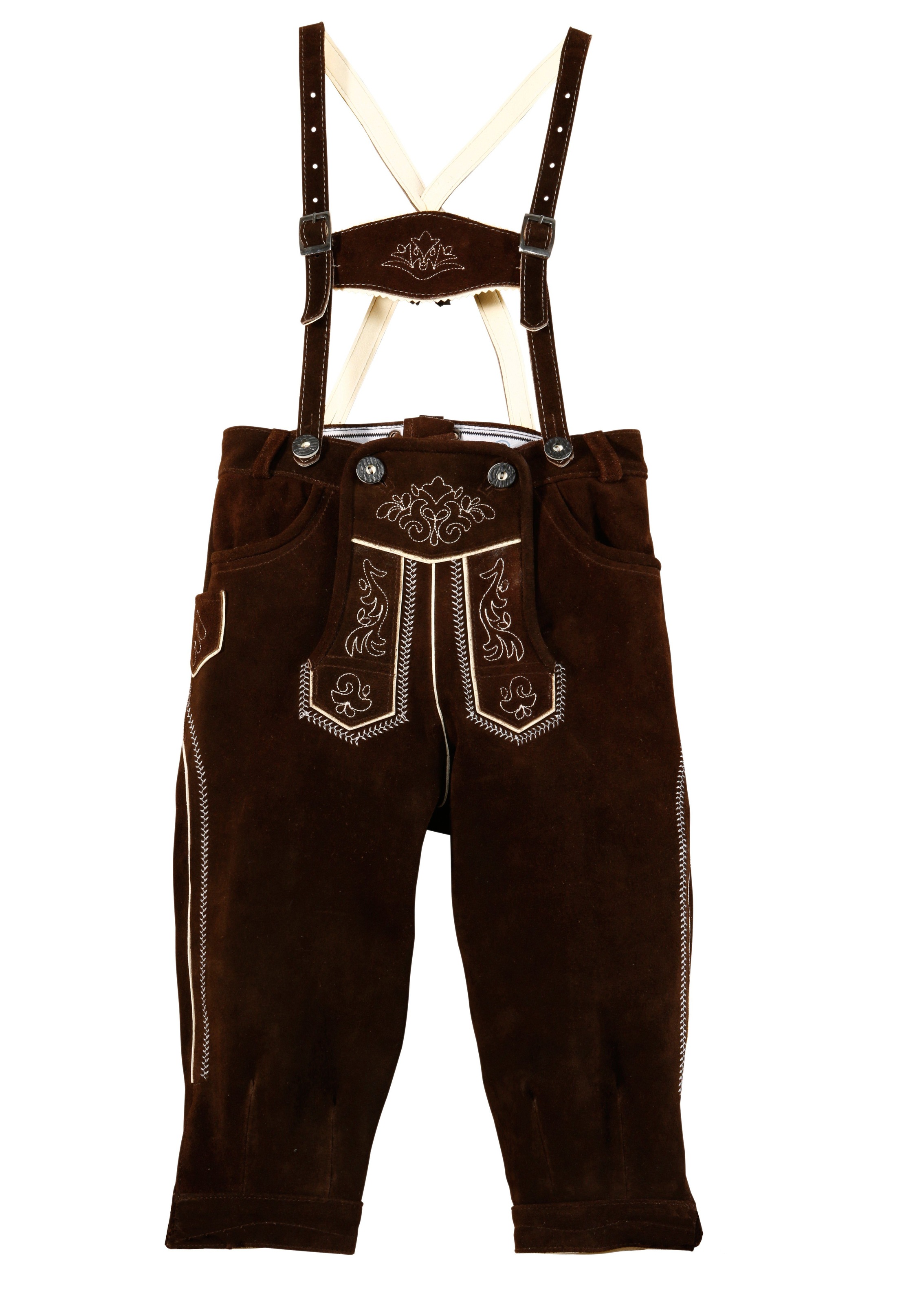 MarJo Trachtenlederhose, (2 tlg., mit Hosenträgern), Kinder mit Stickerei kaufen