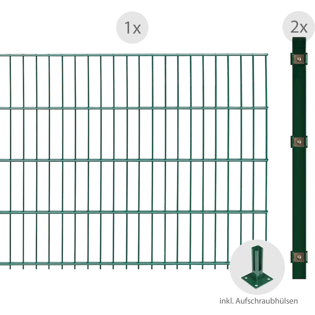 Arvotec Doppelstabmattenzaun »ESSENTIAL 83 zum Aufschrauben«