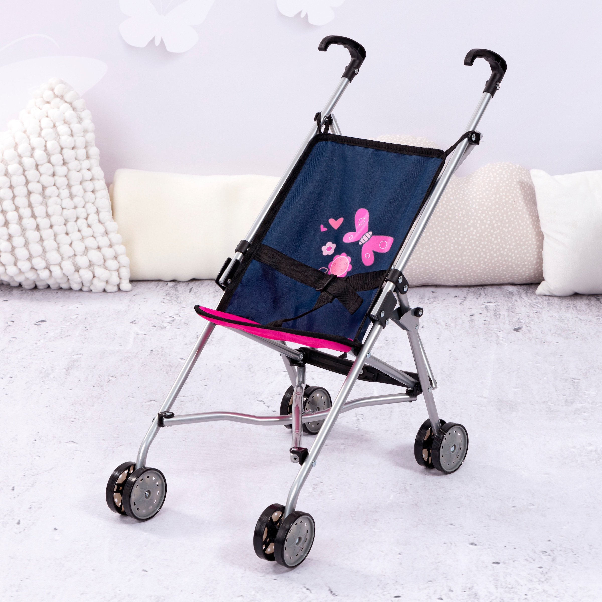 Bayer Puppenbuggy »blau/pink«