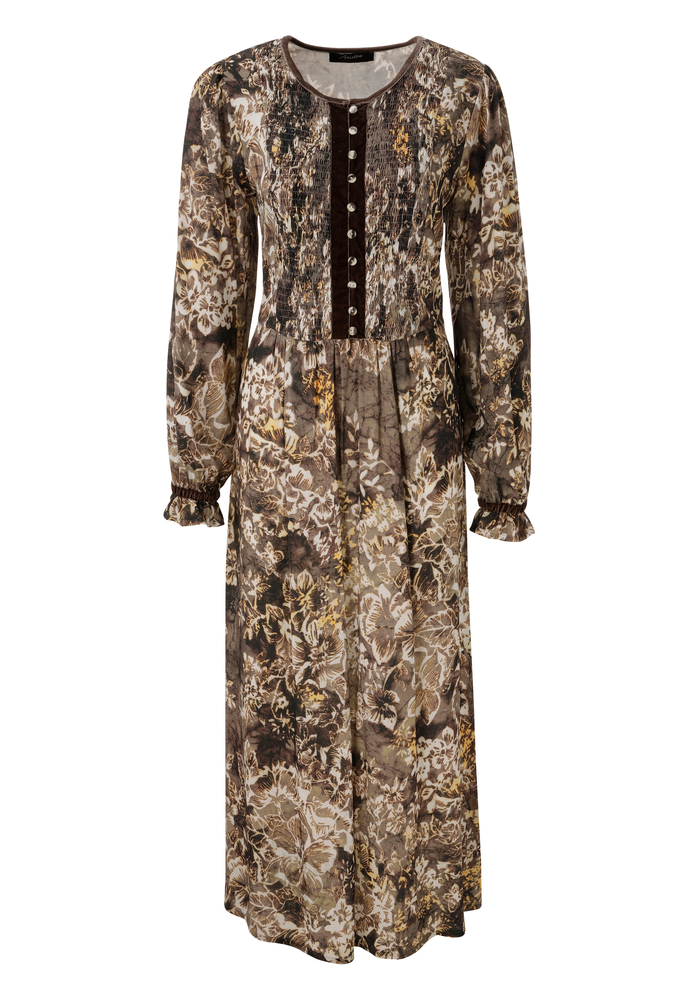 Aniston CASUAL Maxikleid mit farbharmonischen Blumendruck - NEUE KOLLEKTION