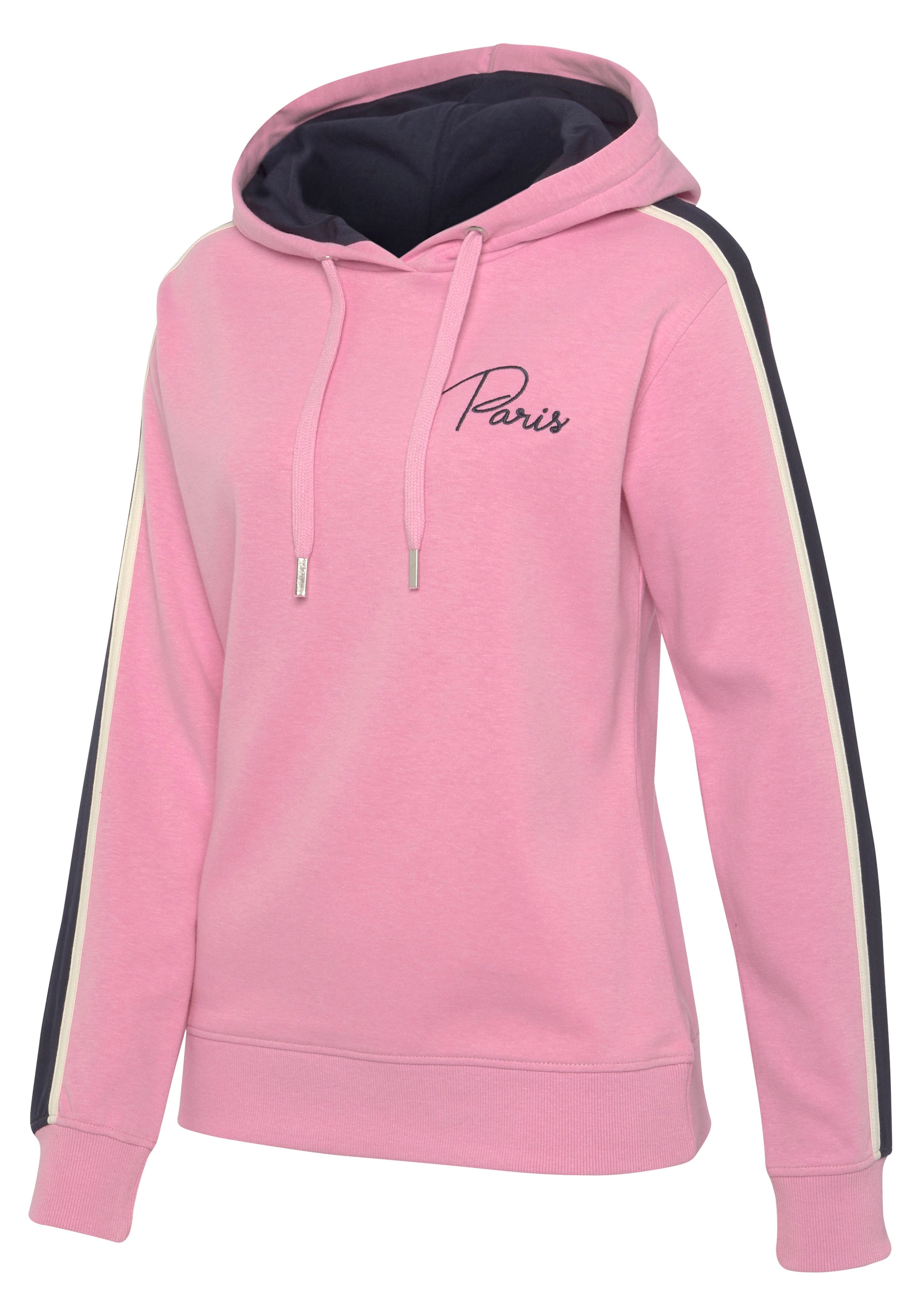 Vivance Hoodie, (1 tlg.), Hoodie mit Kontrast Einsätzen, Loungeanzug