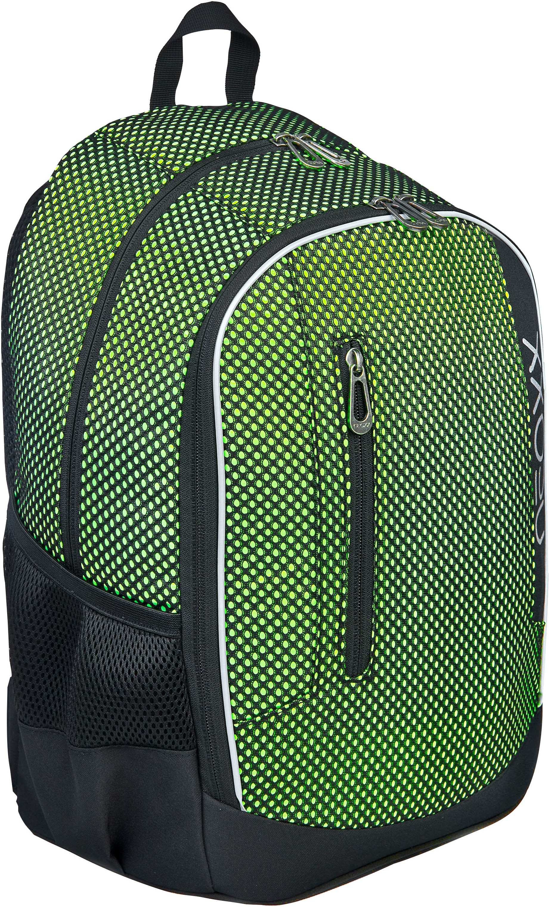 neoxx Schulrucksack »Flow, All about Neon«, teilweise aus recyceltem Material