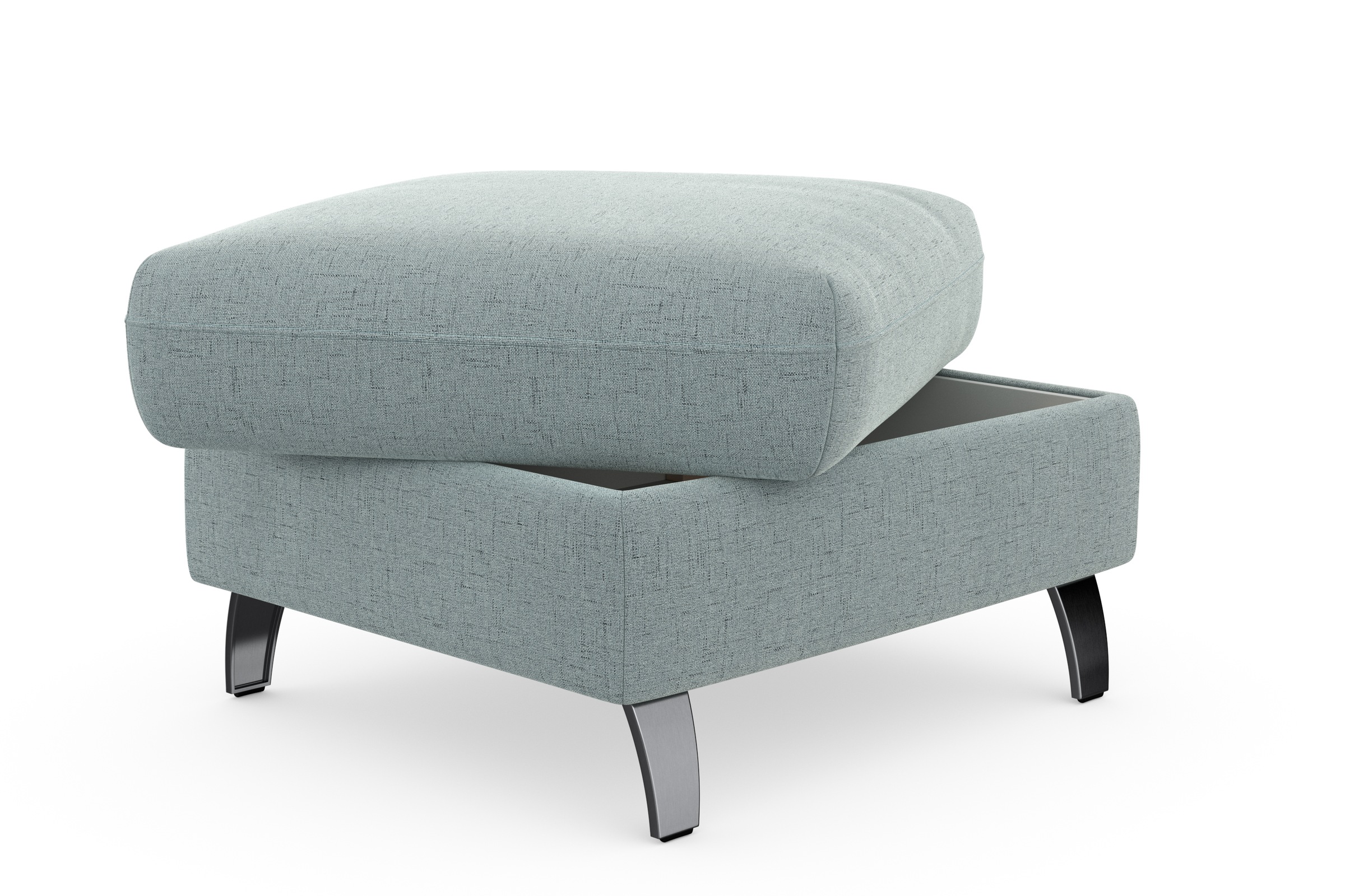 sit&more Stauraumhocker »Grenoble«, mit Stauraum und satinierten Füßen