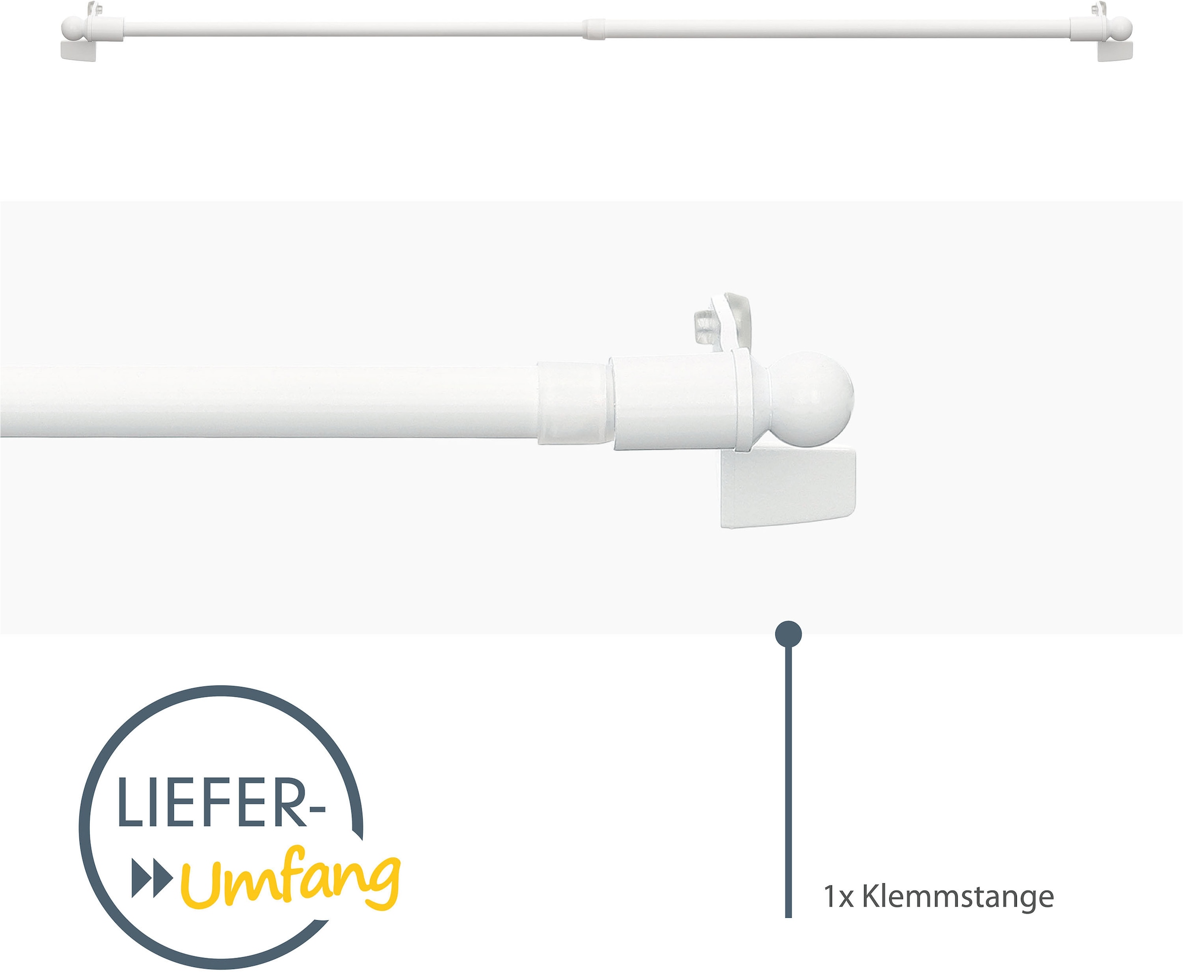Good Life Scheibenstange "FINA" 1 läufig-läufig ausdrehbar Klemmfix - ohne günstig online kaufen