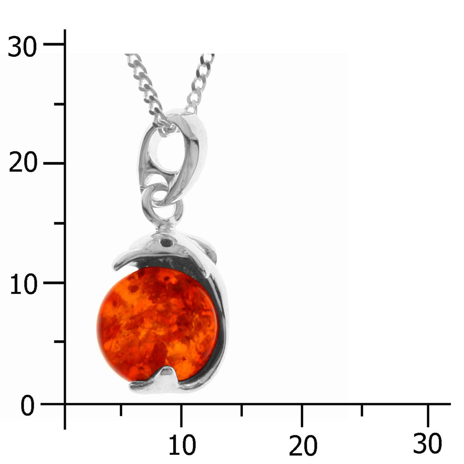 OSTSEE-SCHMUCK Kette mit Anhänger »- Delphin - Silber 925/000 - Bernstein«