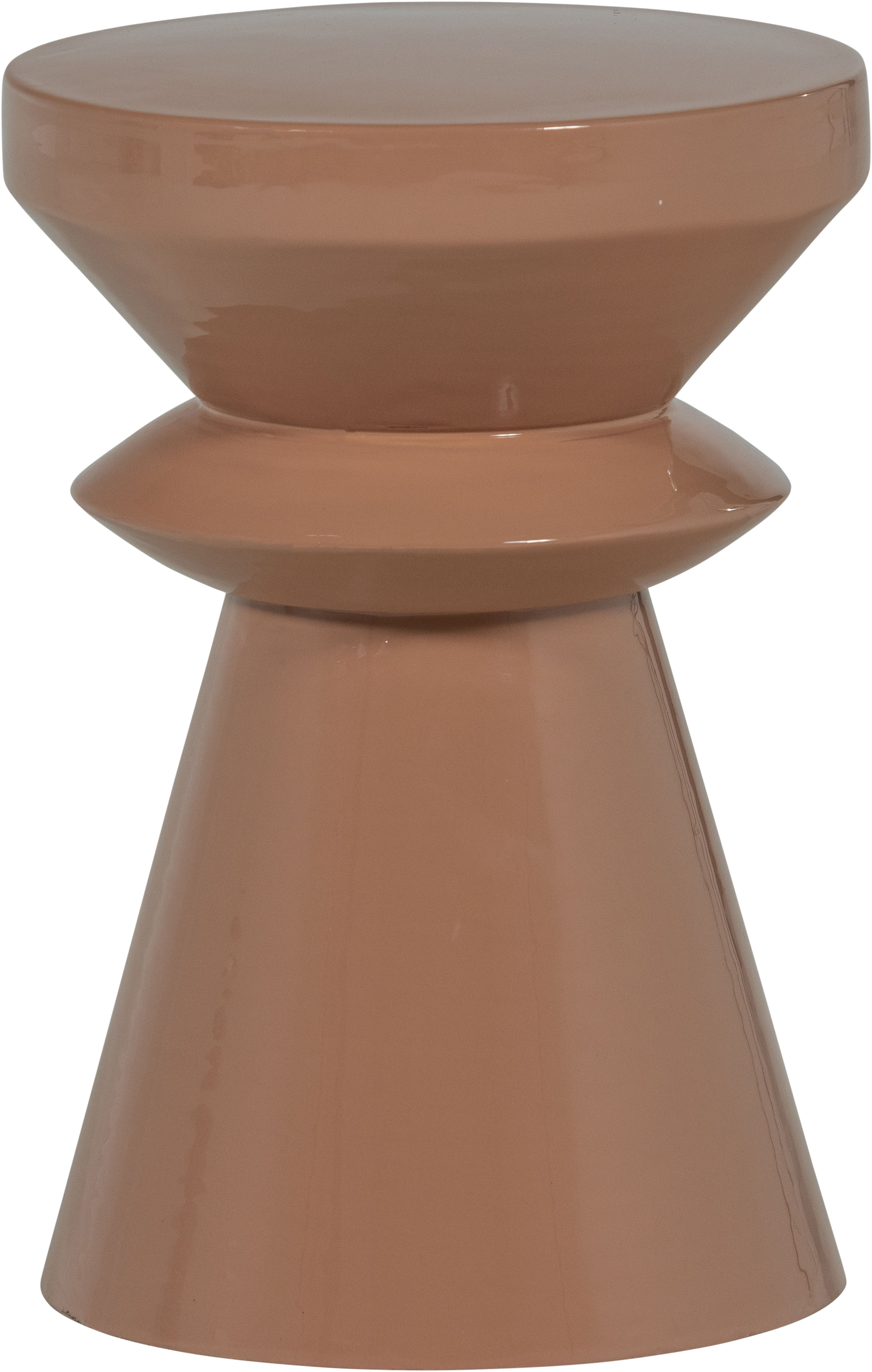 WOOOD Beistelltisch "Fedde mit Hochglanz-Metalloberfläche B 30 x T 30 x H 47 cm" Tragkraft 25 kg, spielerischer Formgebung, pflegeleichte Oberfläche