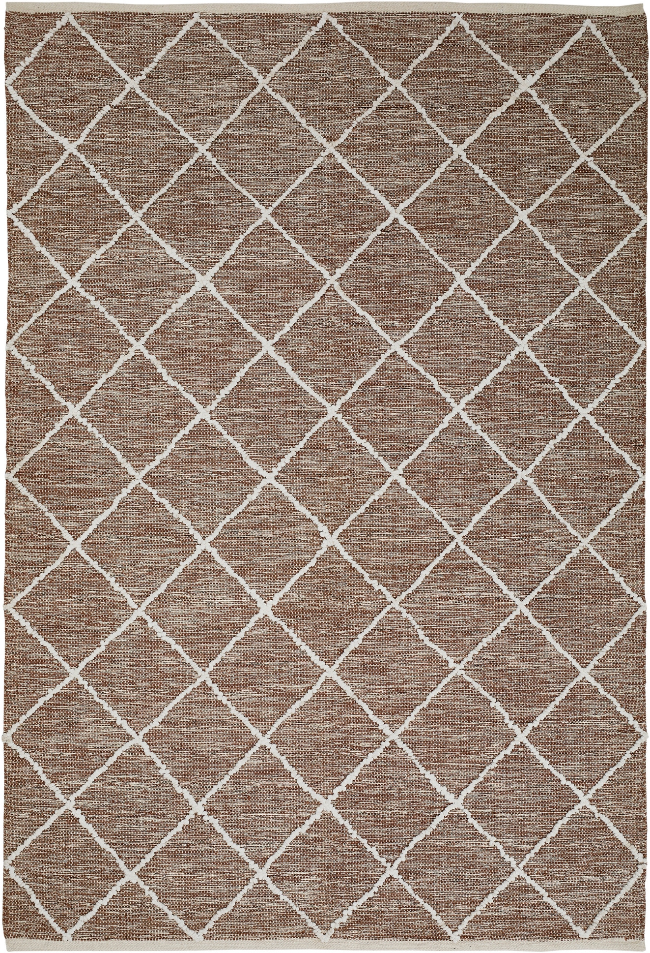 LUXOR living Teppich »Pantin«, rechteckig, 8 mm Höhe, Handweb, Flachgewebe, reine Baumwolle, handgewebt, Rauten Design