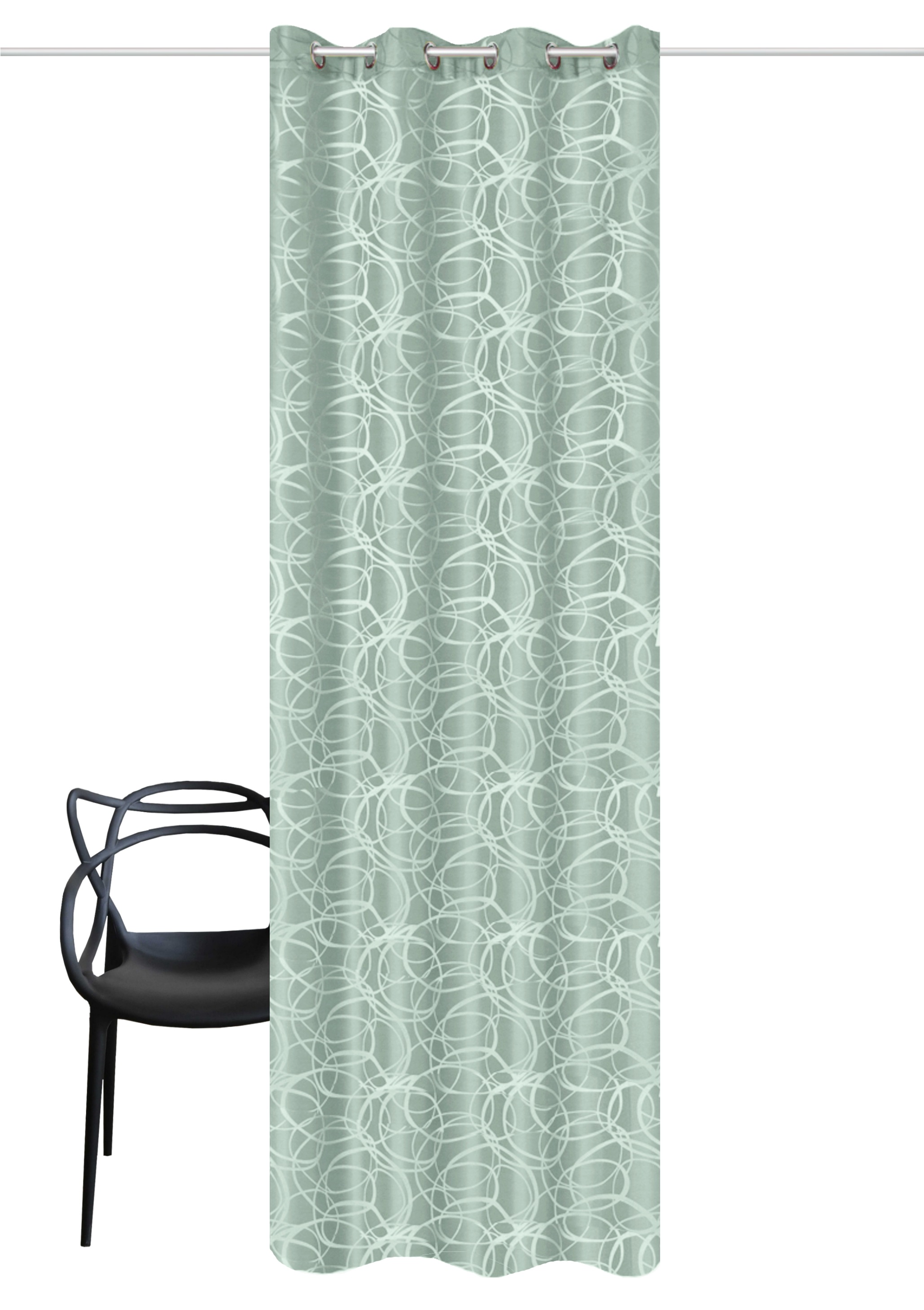 HOME WOHNIDEEN Gardine "LENNY" Ösen 1 Stk. tlg. DEKOSTOFF, JACQUARDMUSTERUN günstig online kaufen