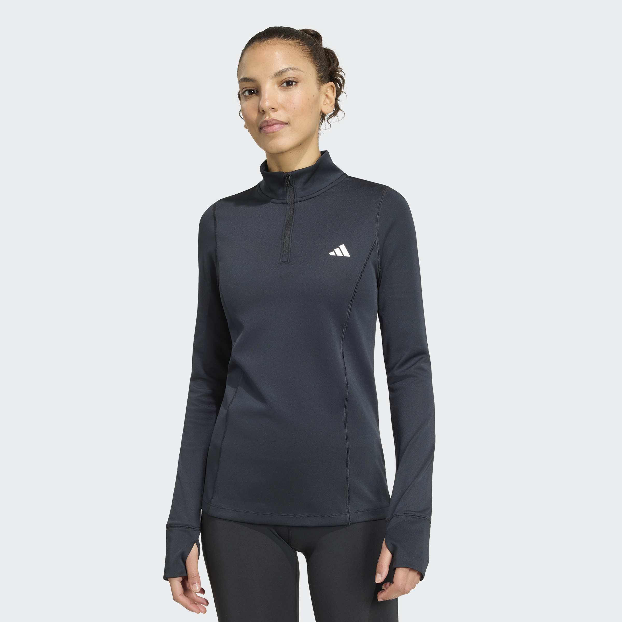 adidas Performance Rollkragenpullover "WORKOUT ESSENTIALS 1/4 ZIP COVER UP" mit Reißverschluss, für Sportmode und Streetwear, sportlicher Stil
