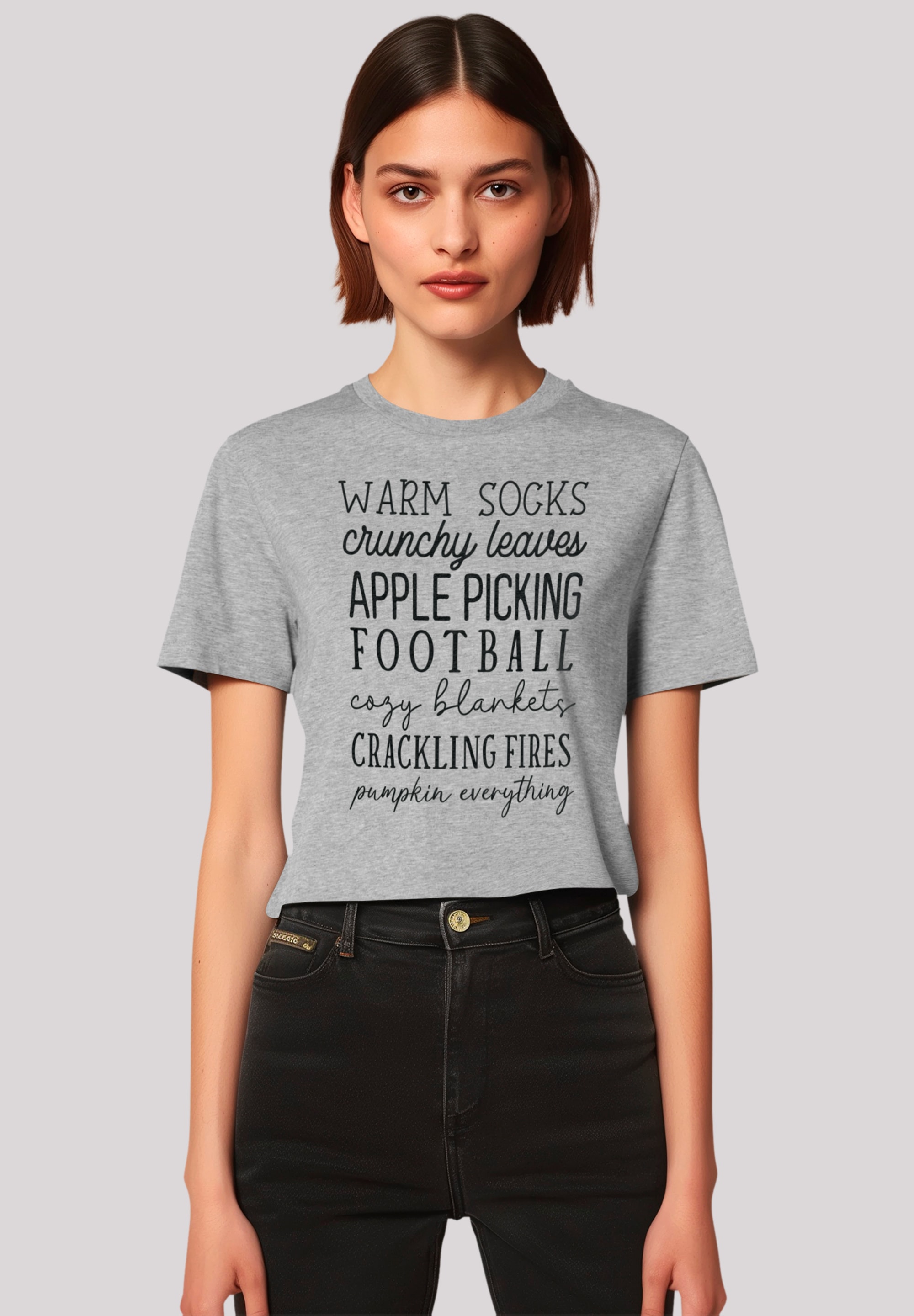 F4NT4STIC T-Shirt "Fall Socks leaves football apples", Premium Qualität, Un günstig online kaufen