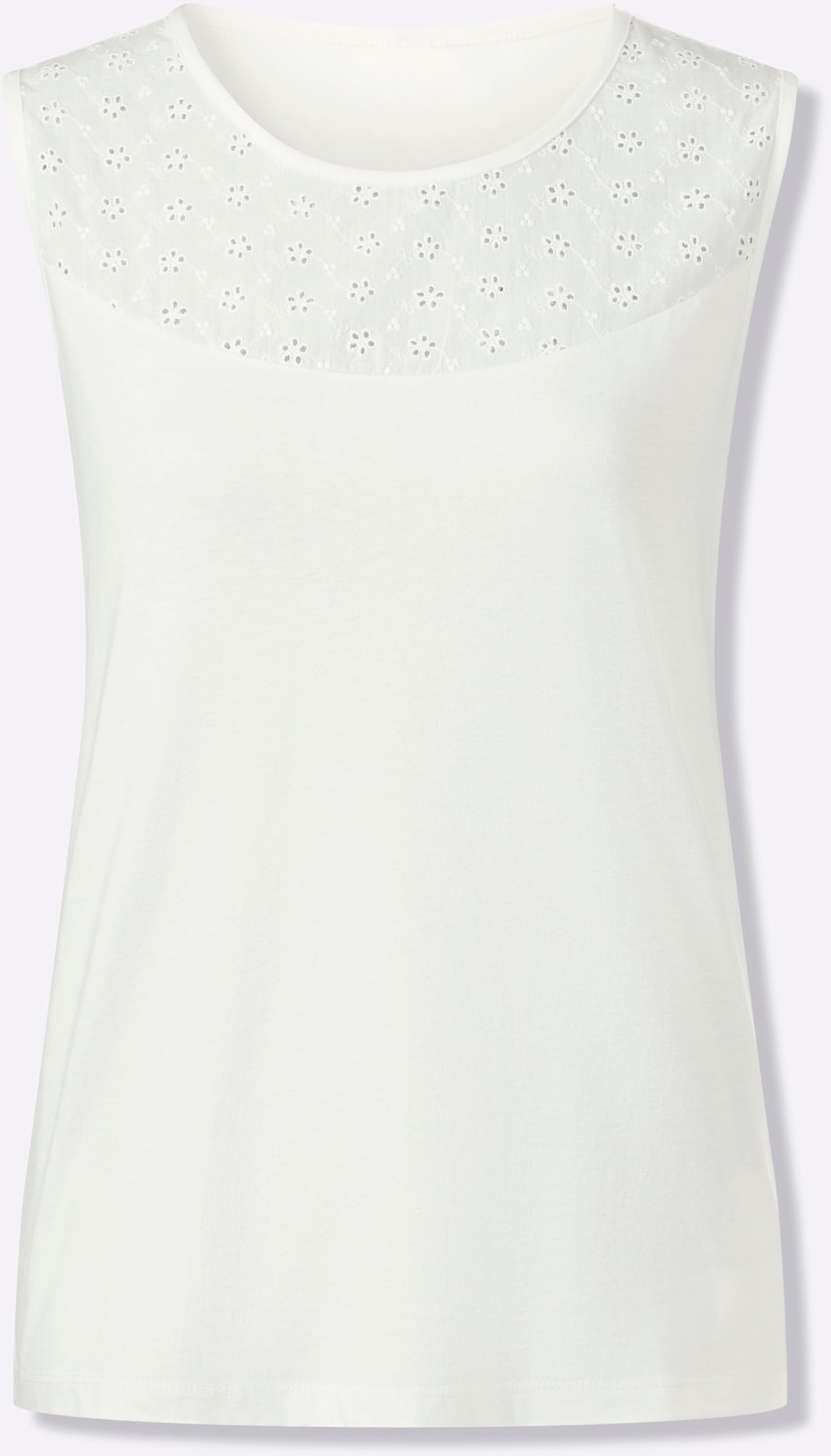 Shirttop CLASSIC BASICS, Damen, Gr. 54, ecru, 100% Baumwolle, unifarben, Rundhals, Tops Shirttop 2