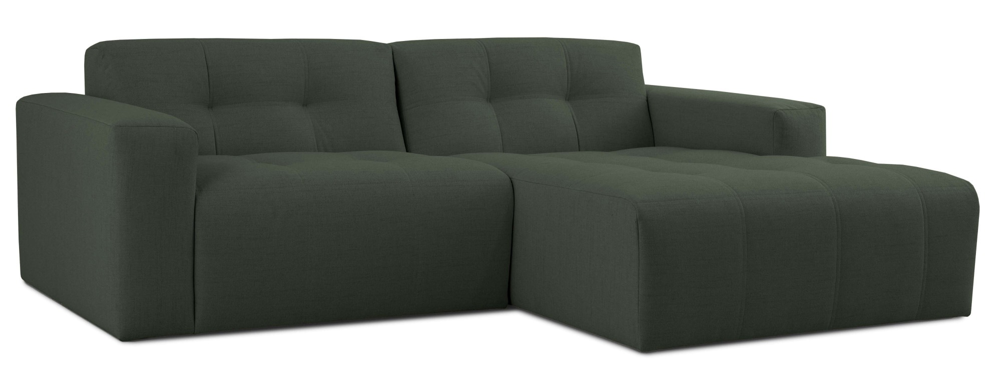 INOSIGN Ecksofa »Tapley«, Breite 221 cm, L-Form, Struktur fein, mit Knopfsteppung, bodentief