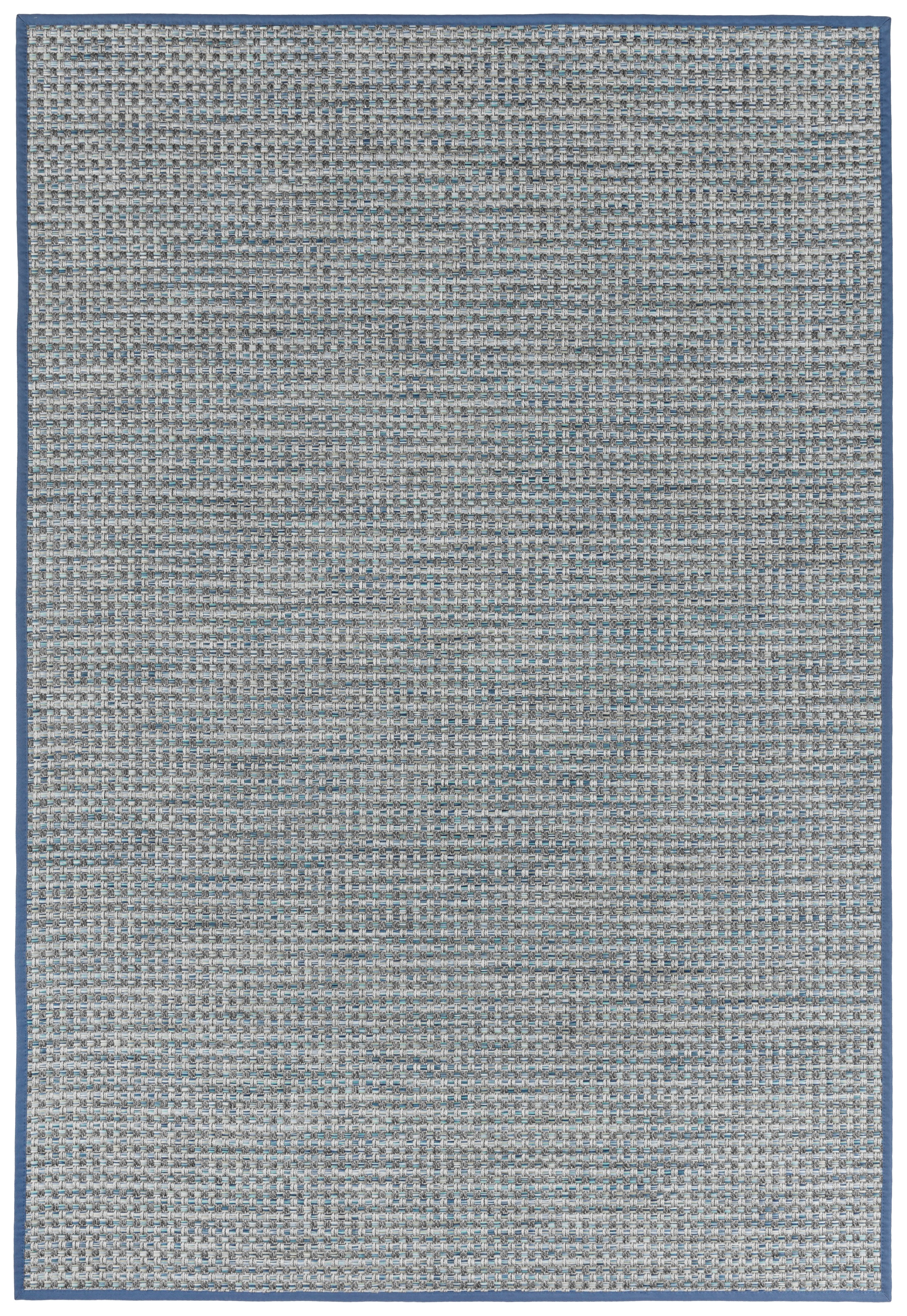 Teppich DEKOWE "Joy Antigua", blau, B:67cm H:10mm L:133cm, Kunstfaser, Teppiche, Teppich, meliert, Weboptik, mit Bordüre, In- und Outdoor geeignet 2