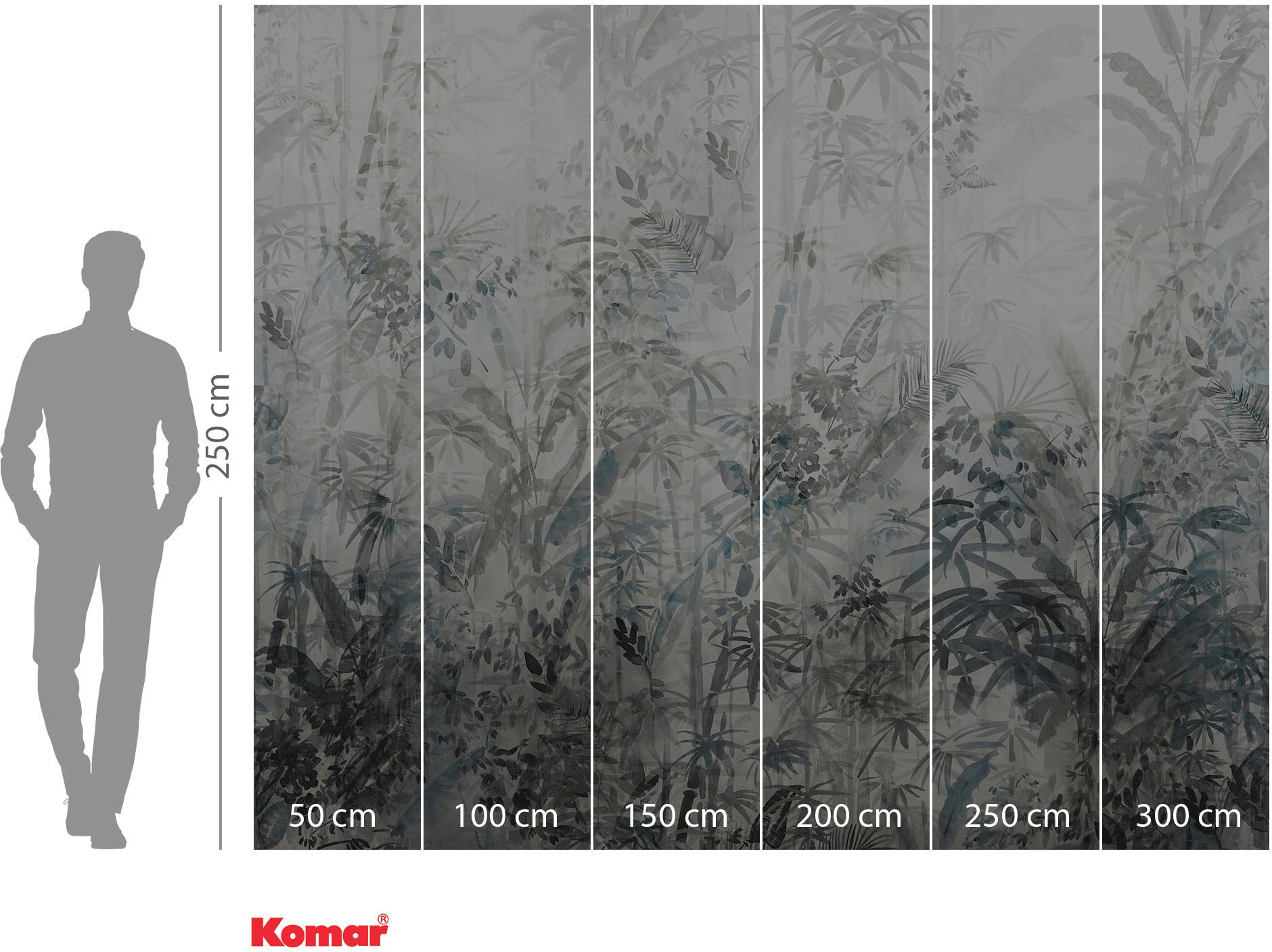 Komar Vliestapete »Digitaldruck Vlies - Wondrous Watermarks - Größe 300 x 250 cm«, bedruckt, Wohnzimmer, Schlafzimmer