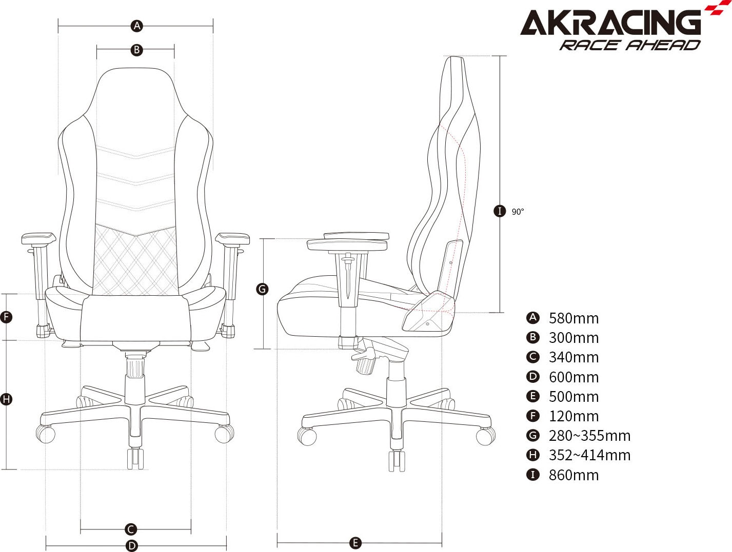 AKRacing Gaming-Stuhl »Office Onyx schwarz«