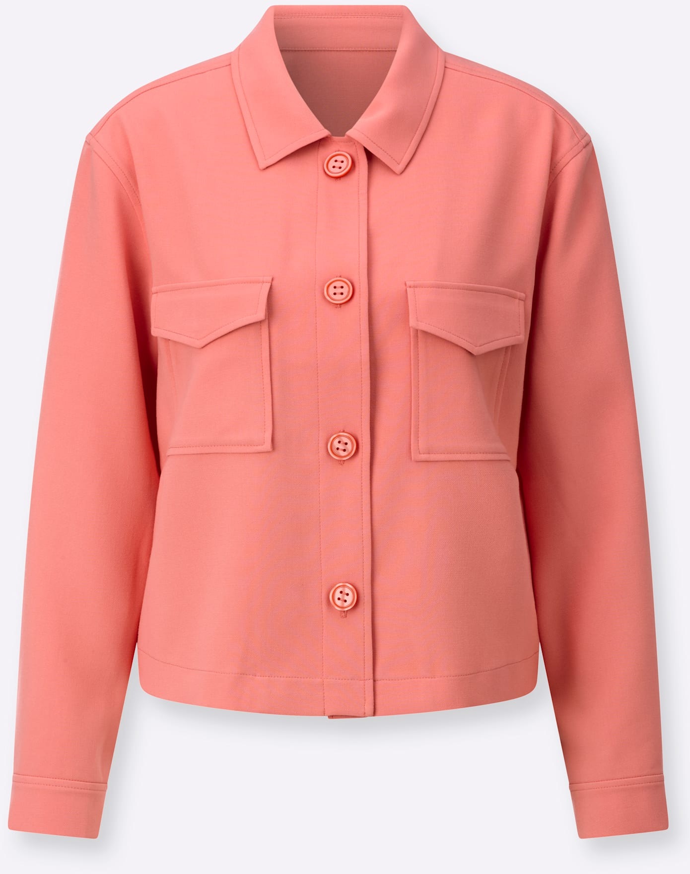 Inspirationen Women's Short Boxy Blazer Coral Size 52 3