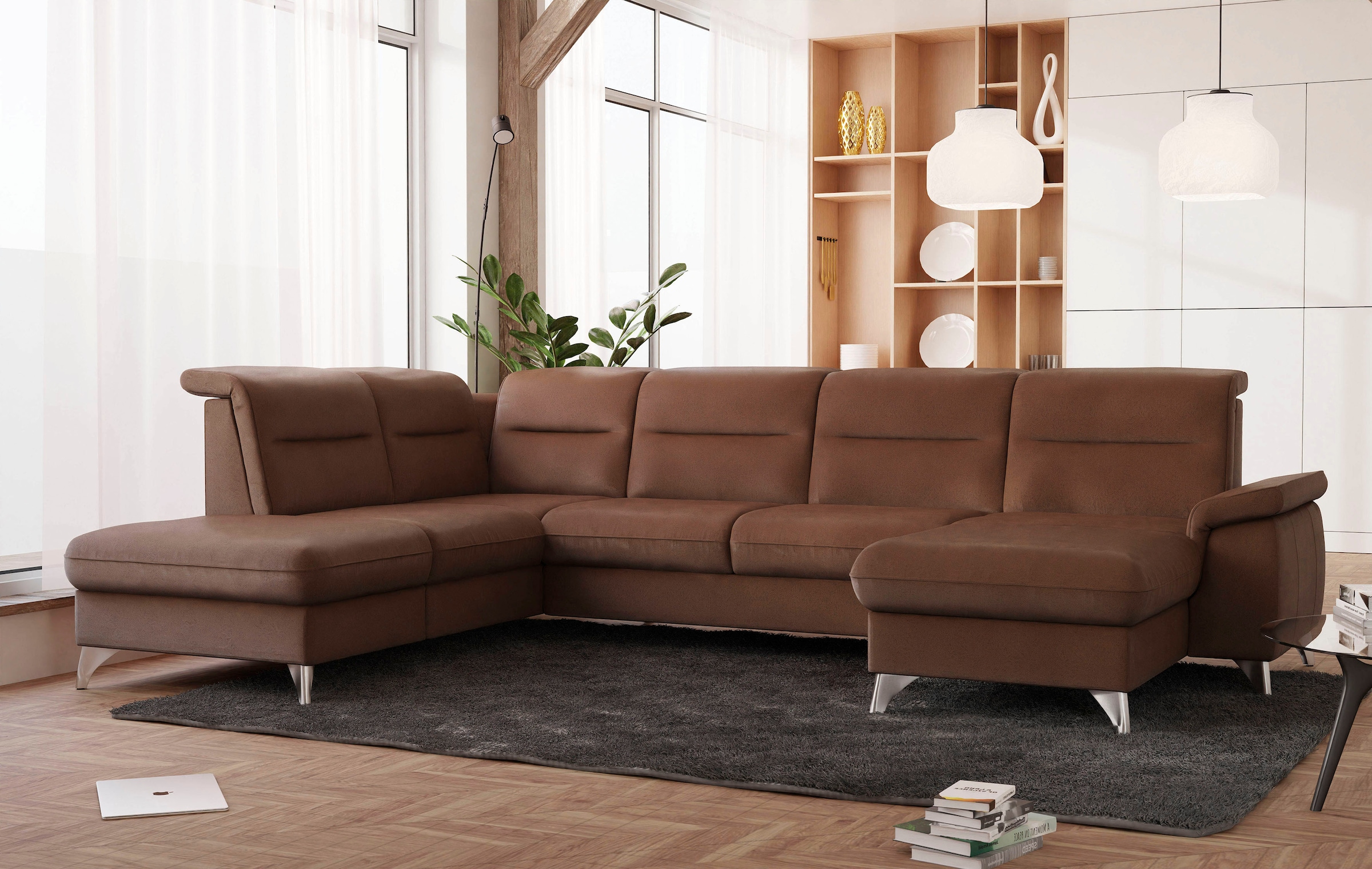 sit&more Wohnlandschaft "Astoria U-Form" wahlweise mit motorischer Relaxfunktion