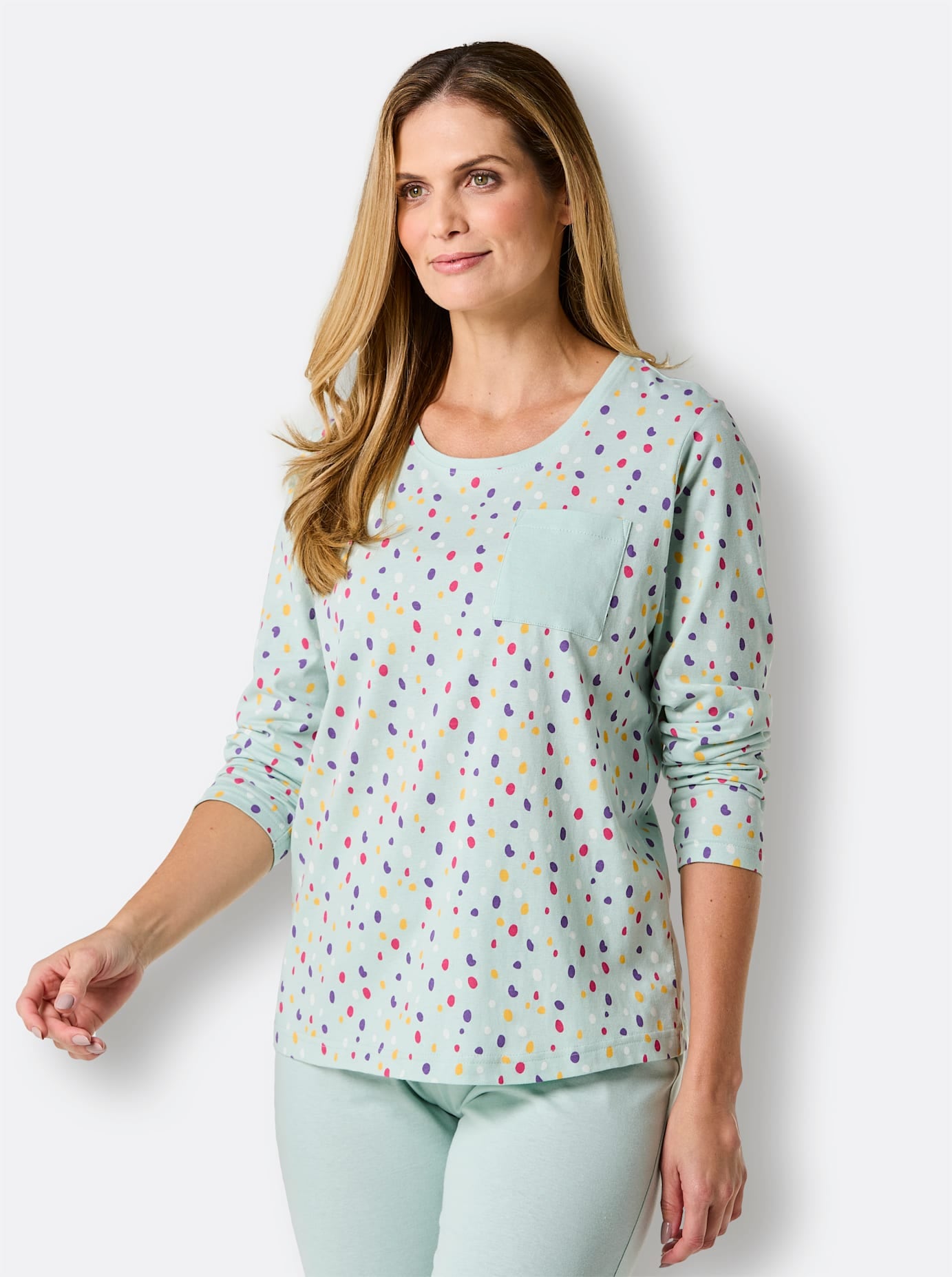wäschepur Langarmshirt »Schlafanzug-Shirt«, (1 tlg.)