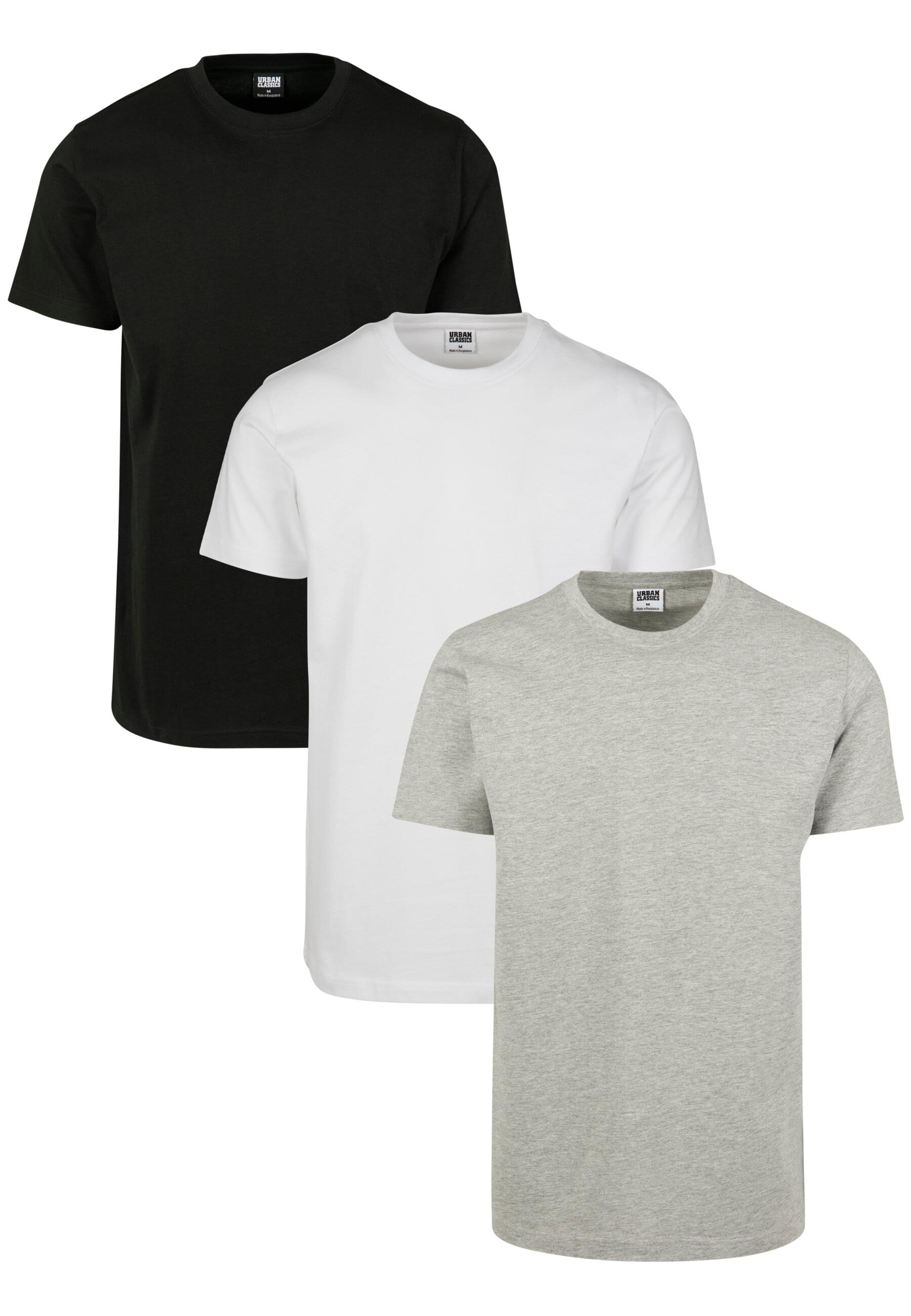 URBAN CLASSICS T-Shirt "Urban Classics Herren Basic Tee 3-Pack"