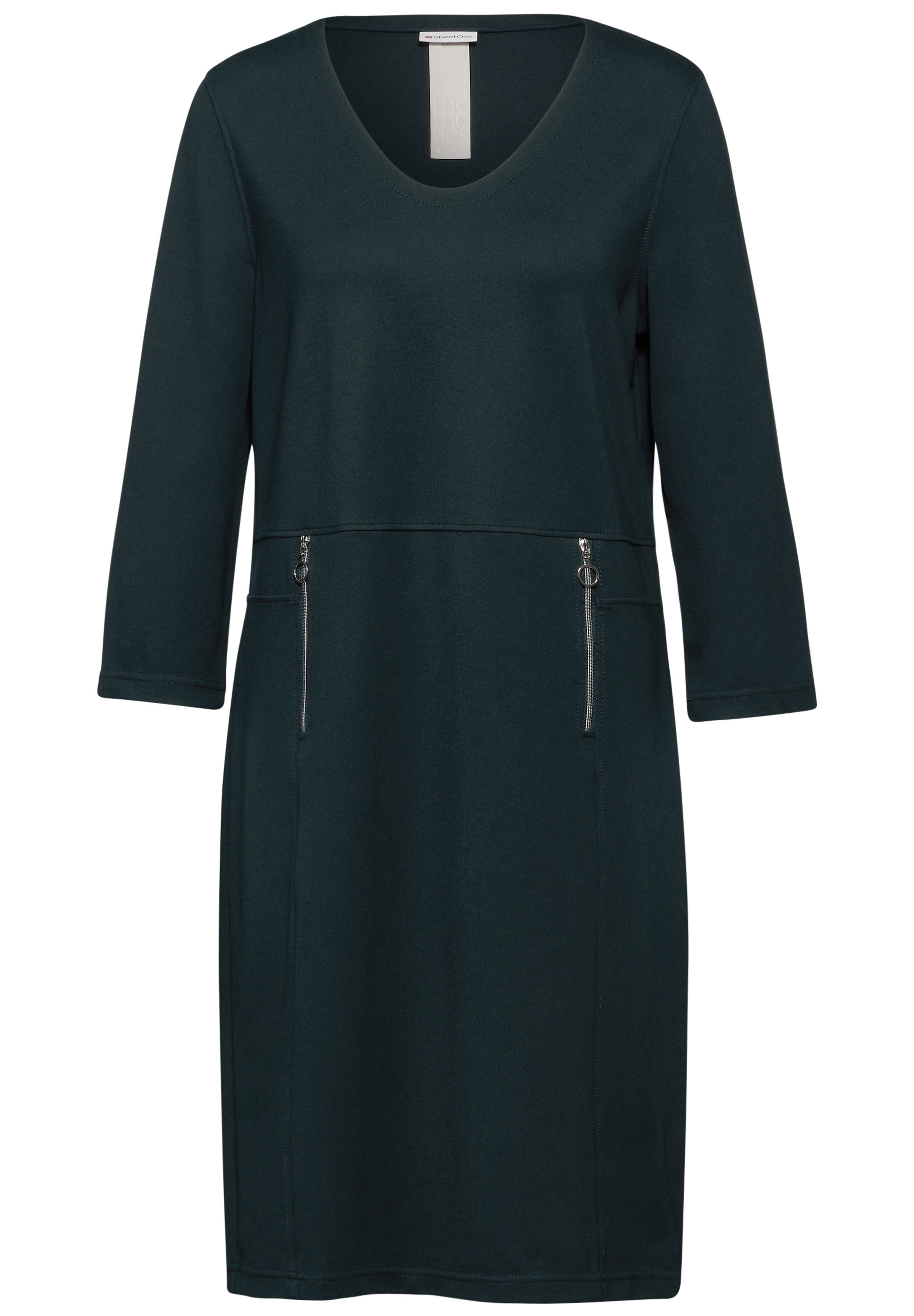 Thumbnail - STREET ONE Sweatkleid Eingrifftaschen knielang