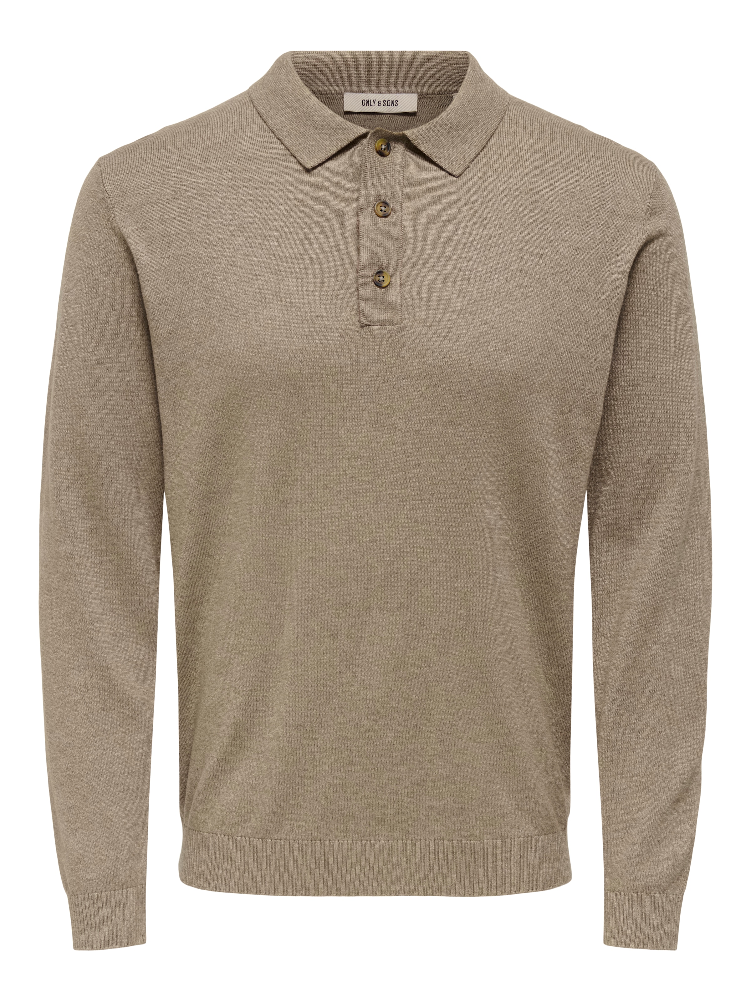 ONLY & SONS Polokragenpullover "ONSLOUI REG 12 LS MEL POLO KNIT" günstig online kaufen