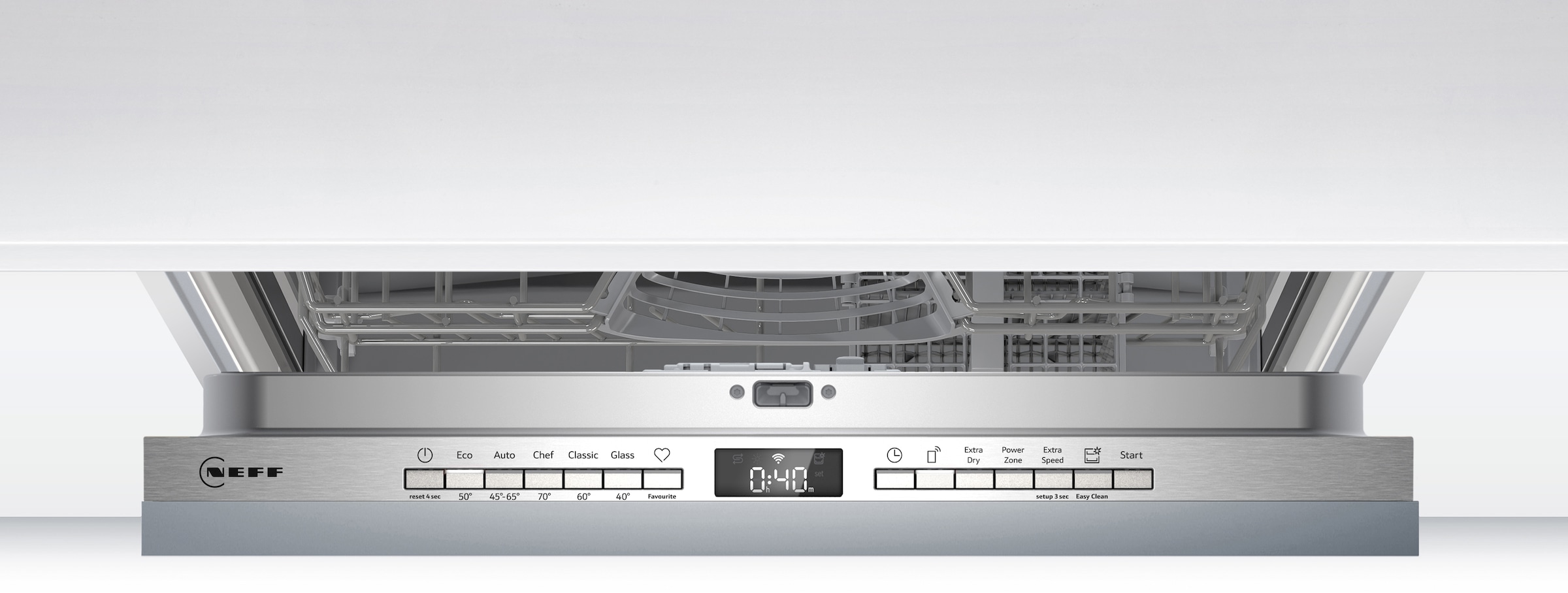 NEFF vollintegrierbarer Geschirrspüler N 50 »S255HTX06E« 13 tlg. Maßgedecke Info Light - erlischt bei Beendigung des Spülvorgangs, flexible Körbe