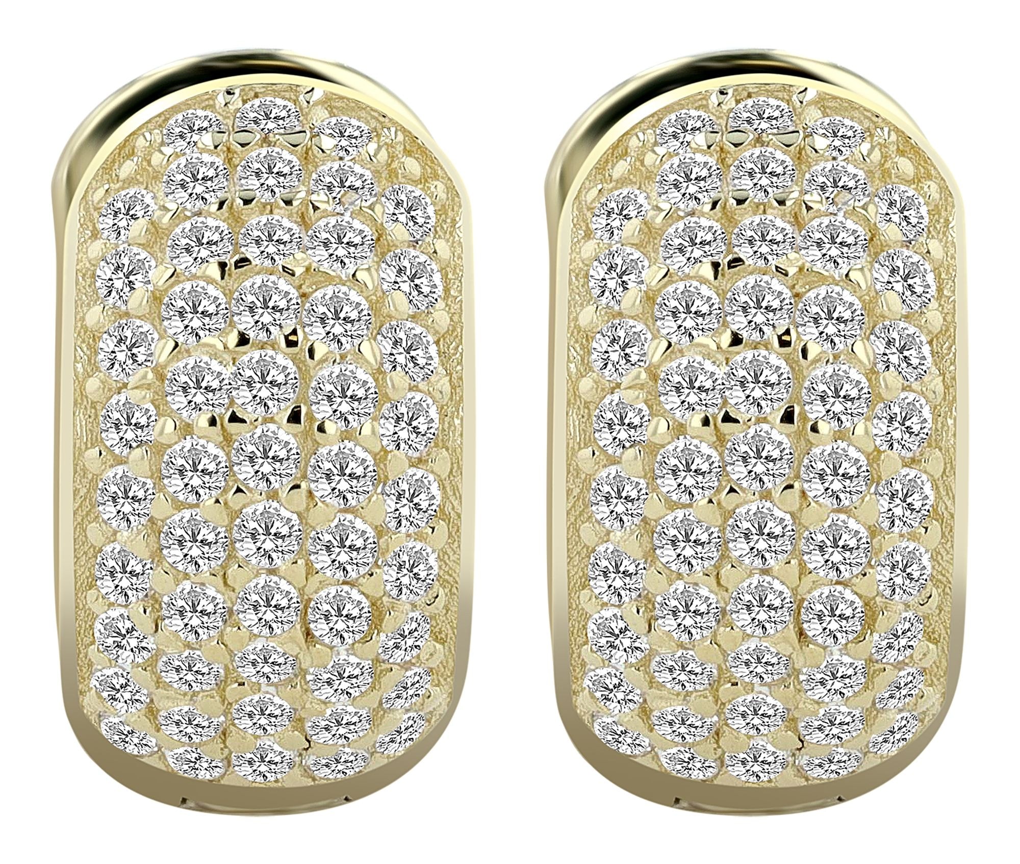 Adelia´s Paar Creolen »Damen Ohrringe – Creole aus 333 Gold mit Zirkonia« Ideal zum Verschenken – schlicht und stilvoll