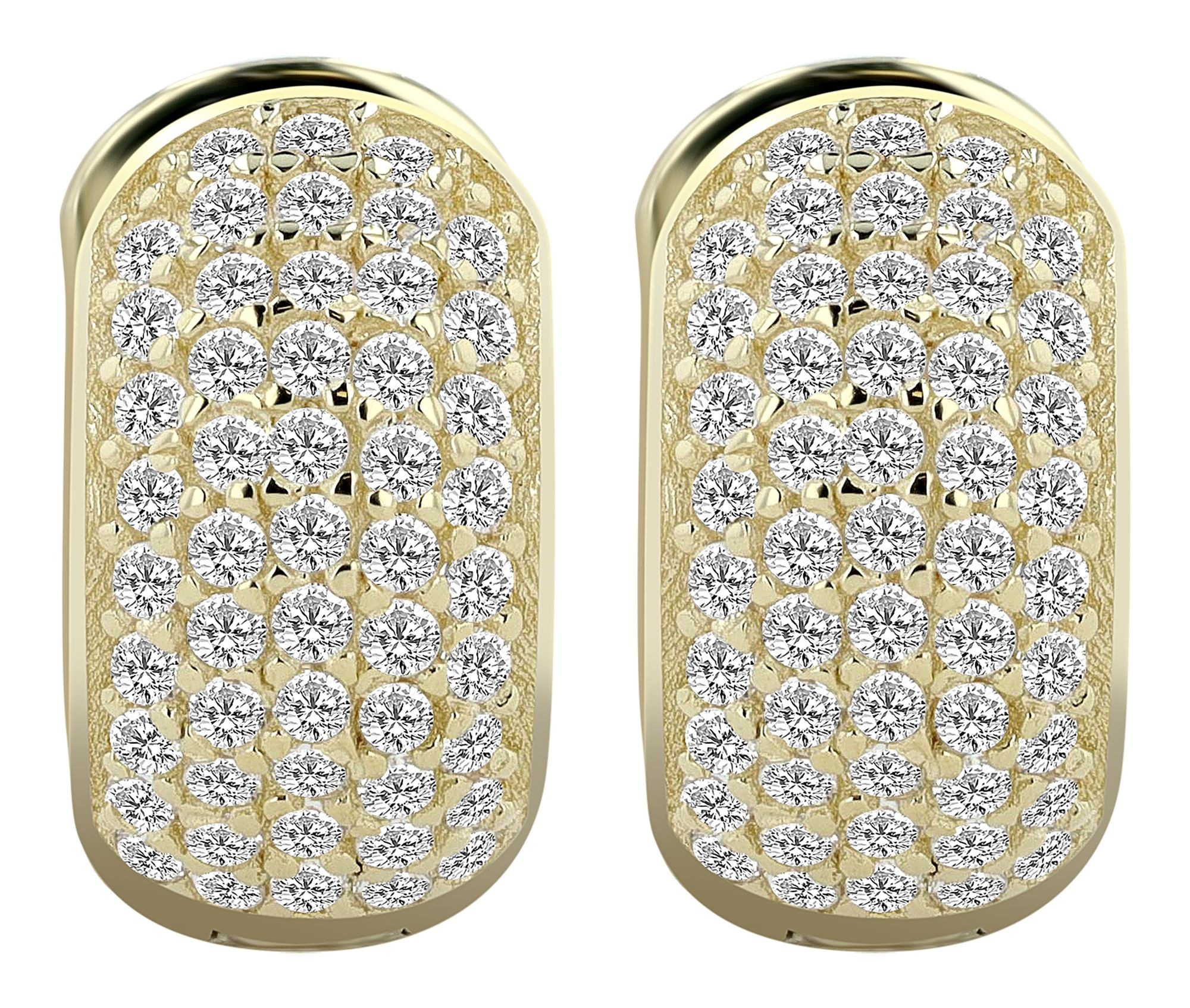 Adelia's Creolen Ohrringe Gold Zirkonia 2