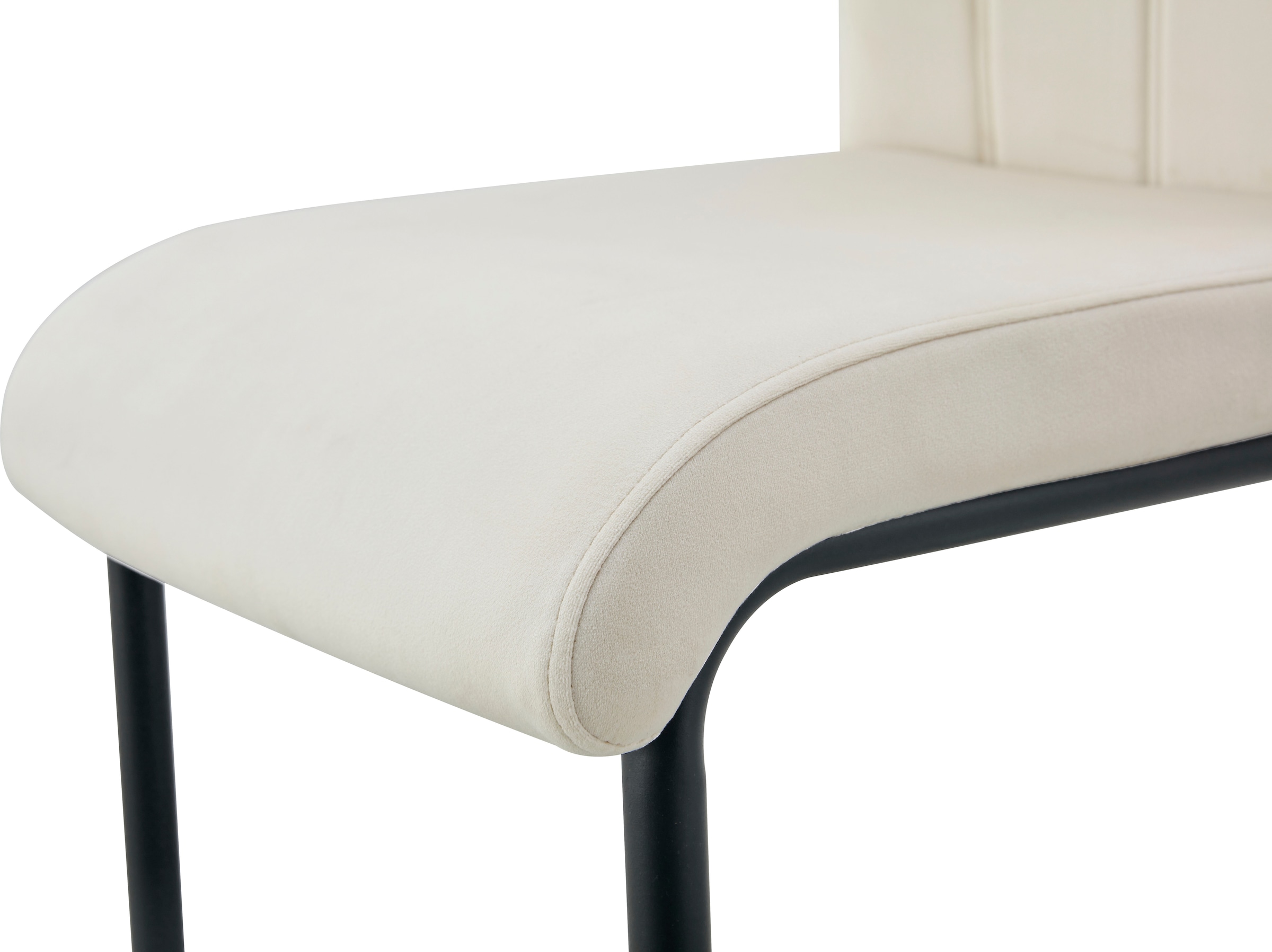 Home affaire Esszimmerstuhl »AIRDRIE, 2er Set, mit Metallgestell in matt schwarz« (Set) 2 Stk.in verschiedenen Farben, Belsatbarkeit pro Stuhl 120 kg, mit Griffloch