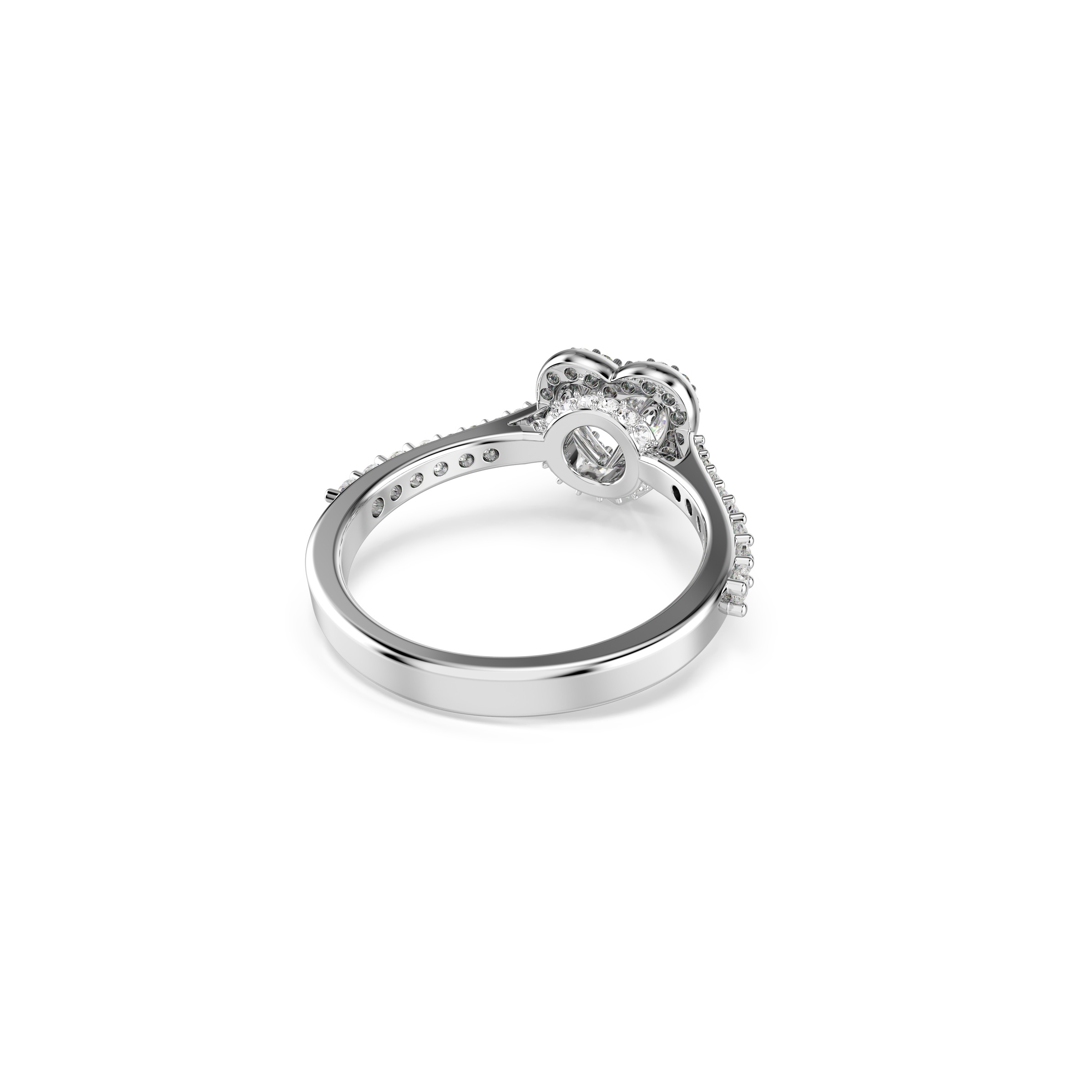 Fingerring SWAROVSKI "Schmuck Geschenk Una Ring" Gr. 50, metallfarben, kristallweiß, Fingerringe, Damen, 50, Metall, Fingerring, mit Swarovski Kristall, Zirkonia (synth.) 4
