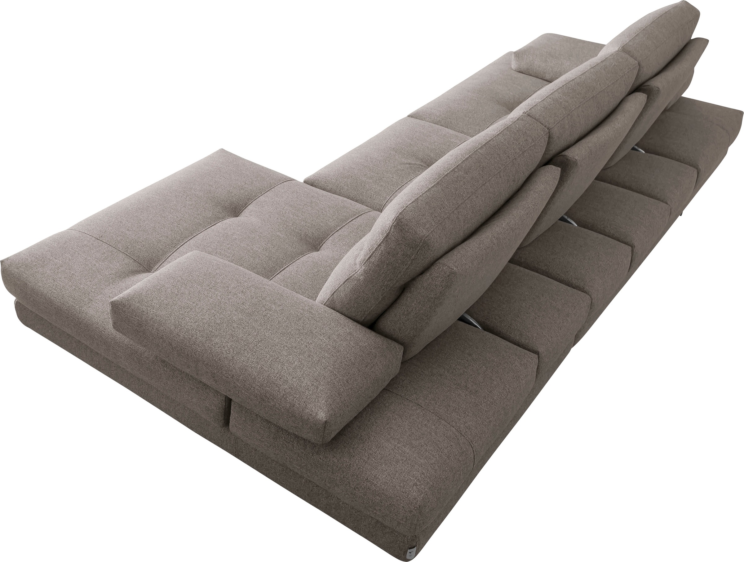 CALIA ITALIA Ecksofa »Toby Wing, L-Form, Designsofa mit sensationellem Sitzkomfort«, inklusive Sitztiefenverstellung, Füße in chrom glänzend