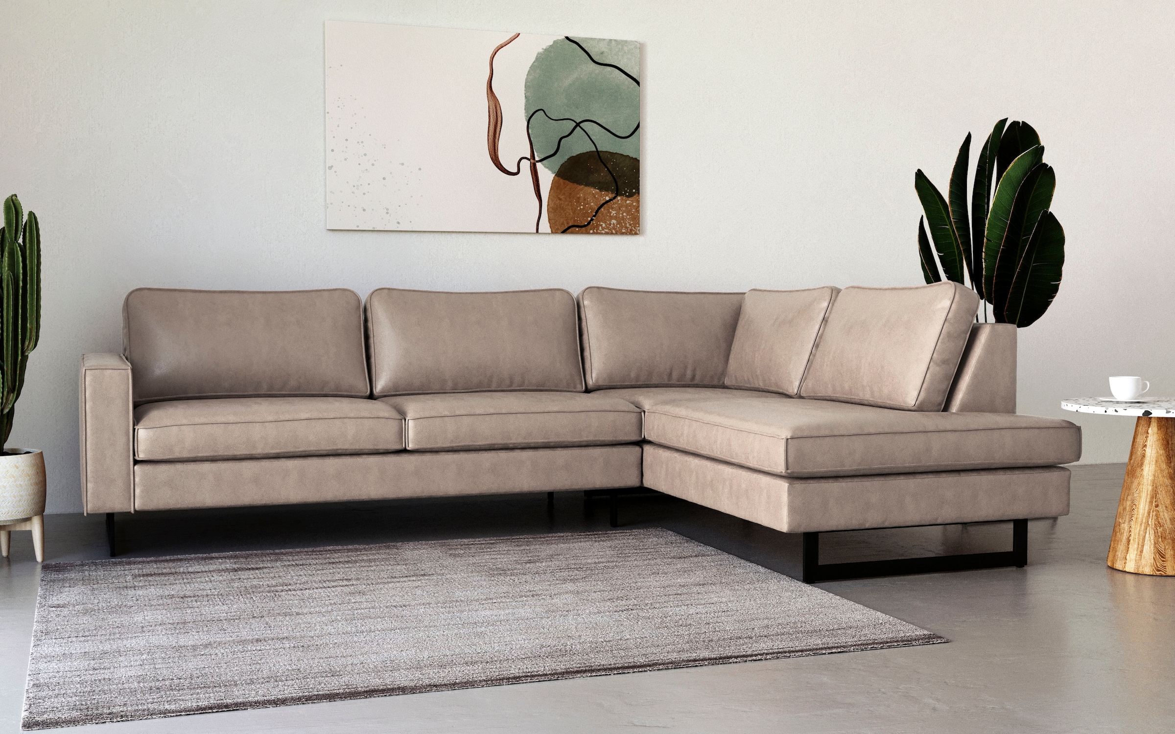 Places of Style Ecksofa "Pinto, 290 cm, Ottomane links / rechts", Cord, Fei günstig online kaufen