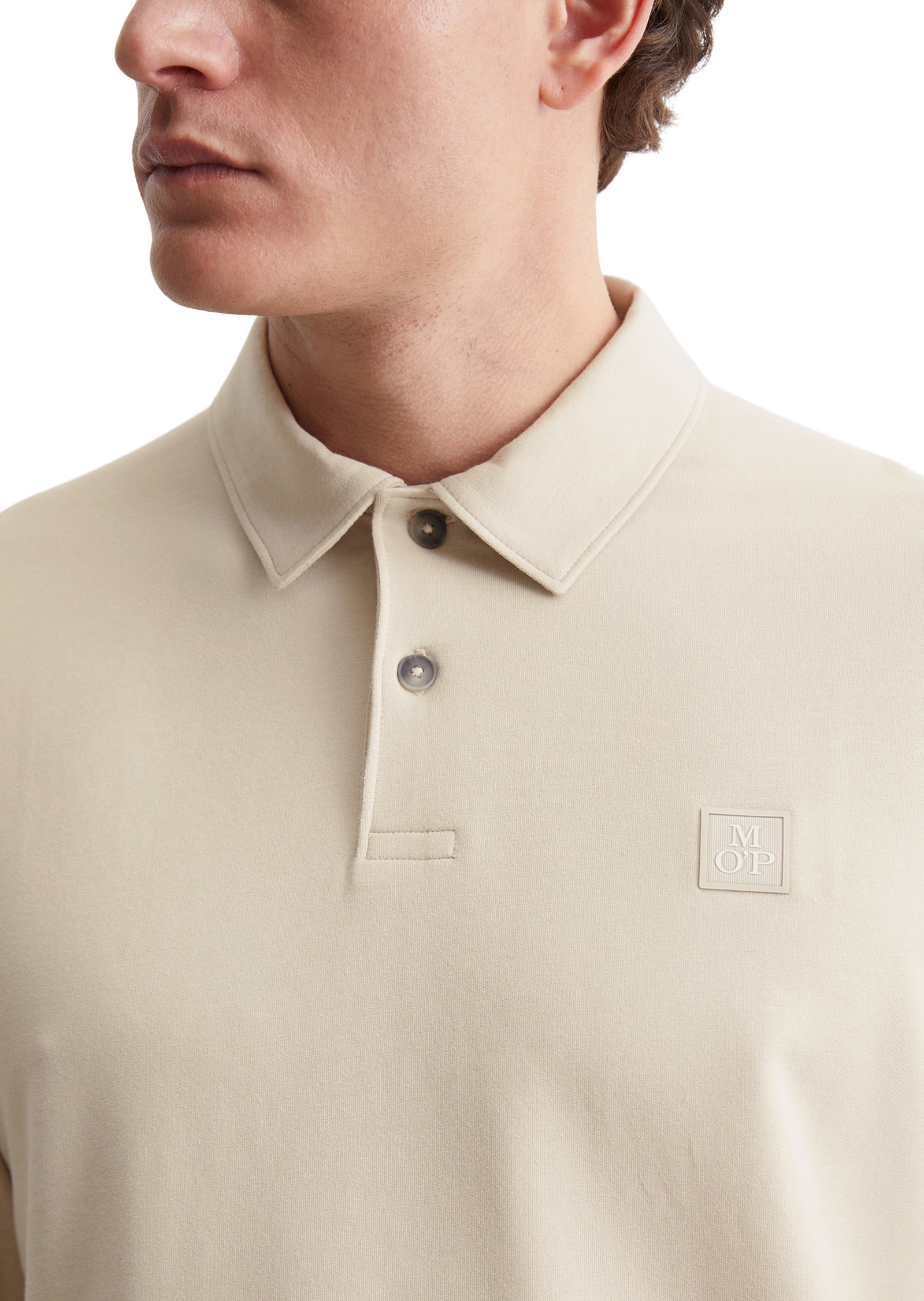 Marc O'Polo Langarm-Poloshirt »aus weichem Bio-Baumwoll-Viskose-Mix«