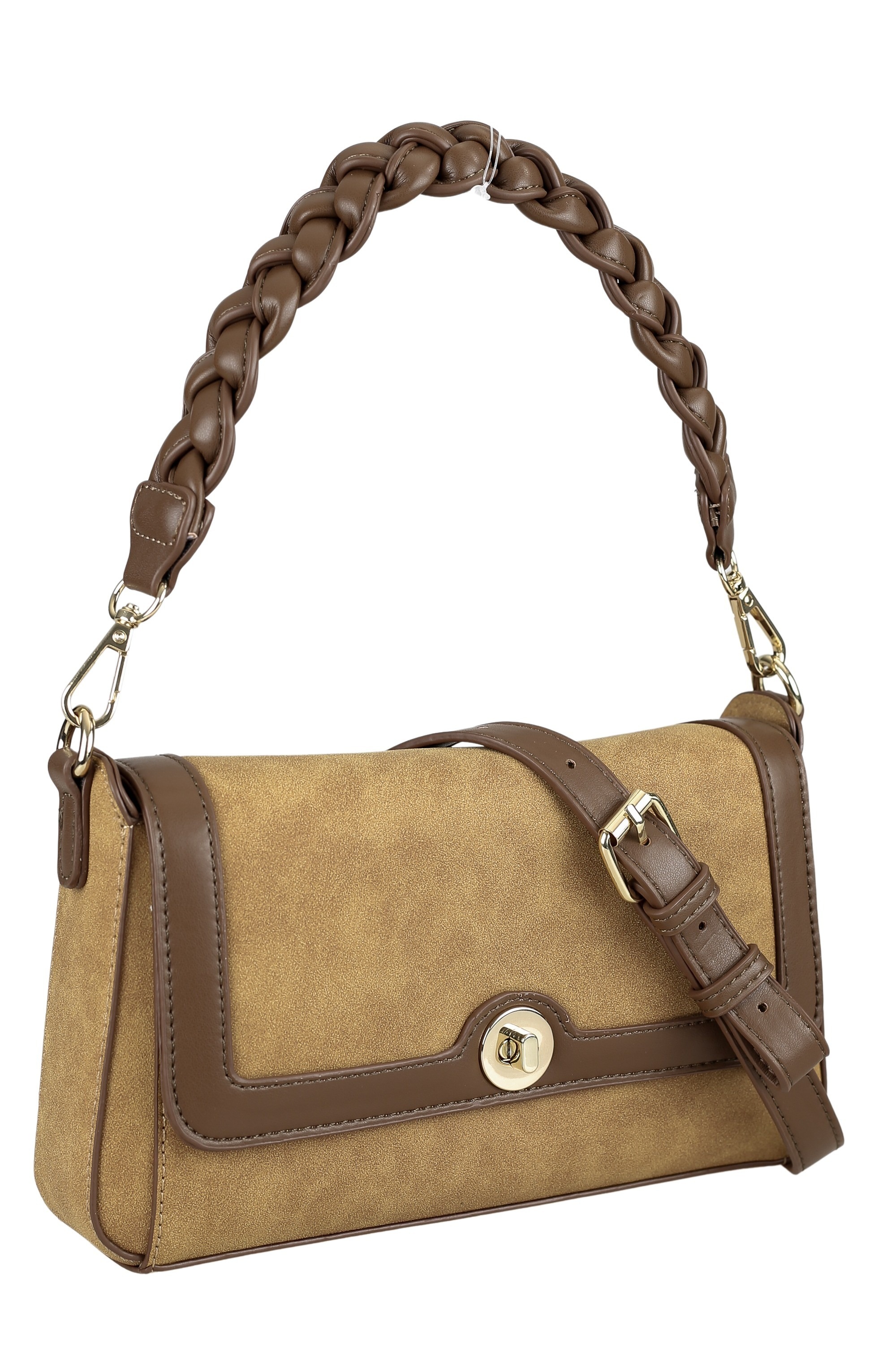 COLLEZIONE ALESSANDRO Schultertasche »Brown«, mit Flechtung