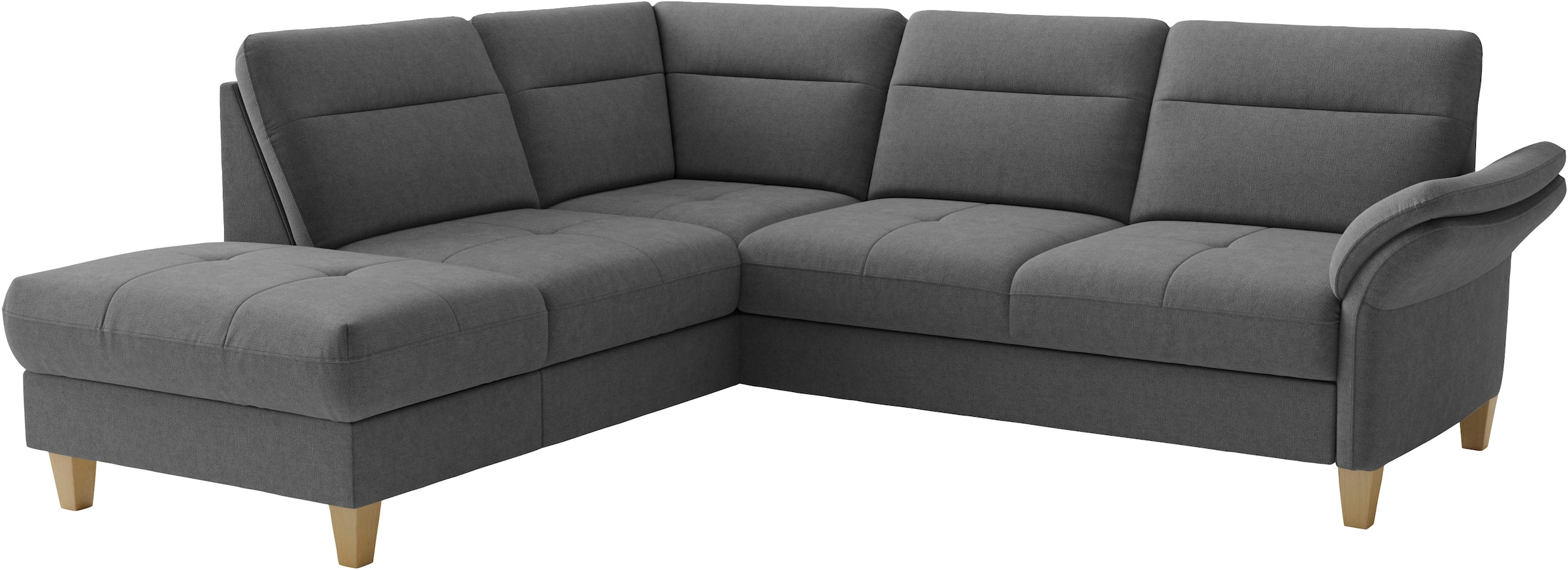sit&more »Pamela L-Form, B: 218 cm, optional Schlaffunktion & Bettkasten« mit Federkern