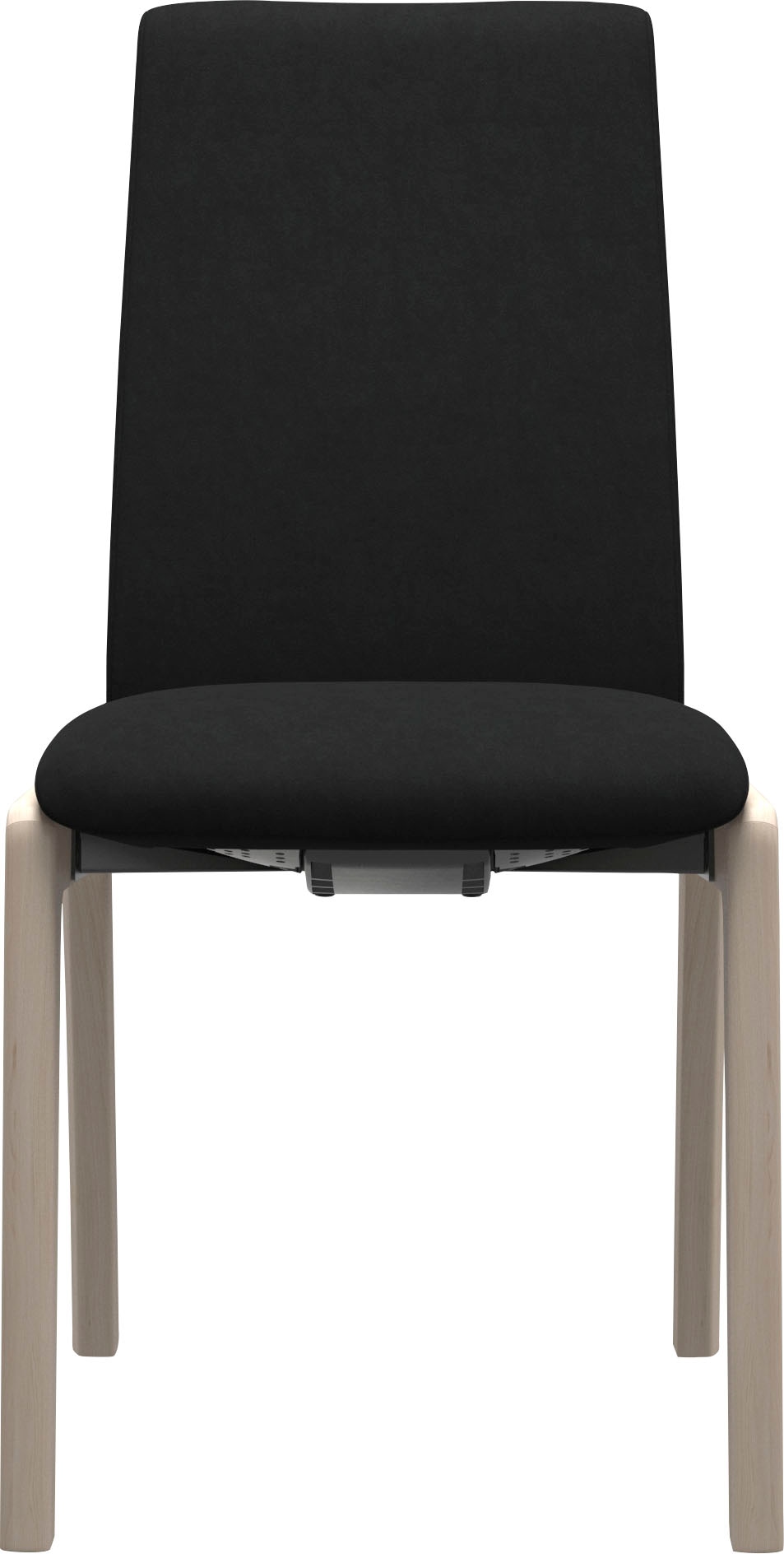 Polsterstuhl STRESSLESS "Laurel", schwarz (schwarz dinamica, eiche gekalkt), B:57cm H:92cm T:59cm, Microfaser DINAMICA (88% Polyester, 12% Polyurethan), Stühle, Polsterstuhl, Low Back, Größe M, mit abgerundeten Beinen in Eiche gekalkt